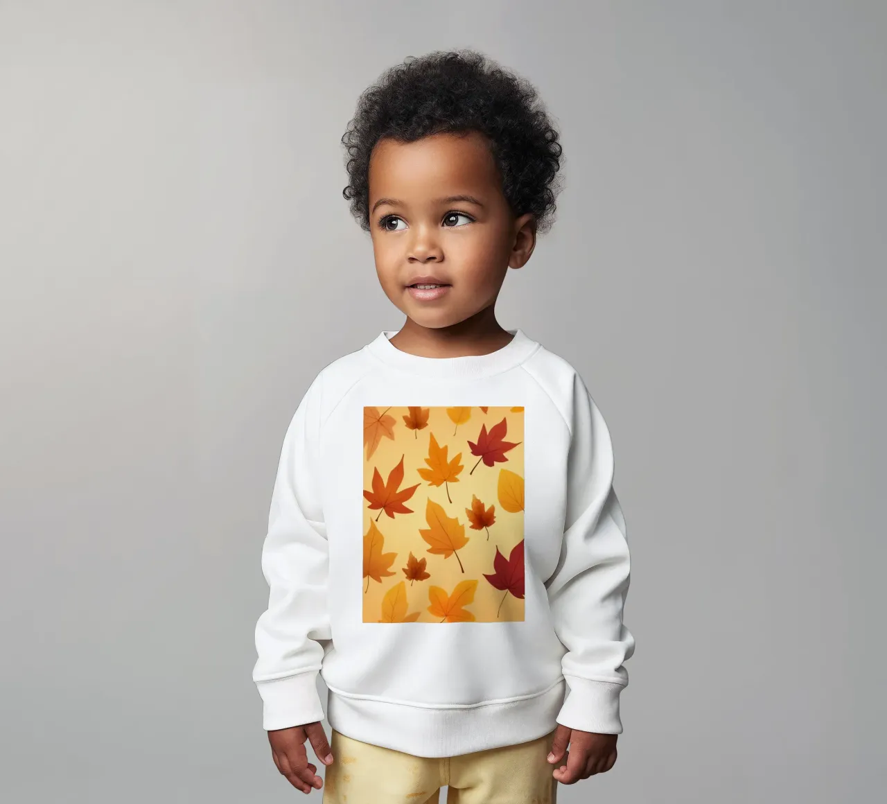 autumn leaves in warm hues creating an abstract background baby sweatshirt by DesignDoodle