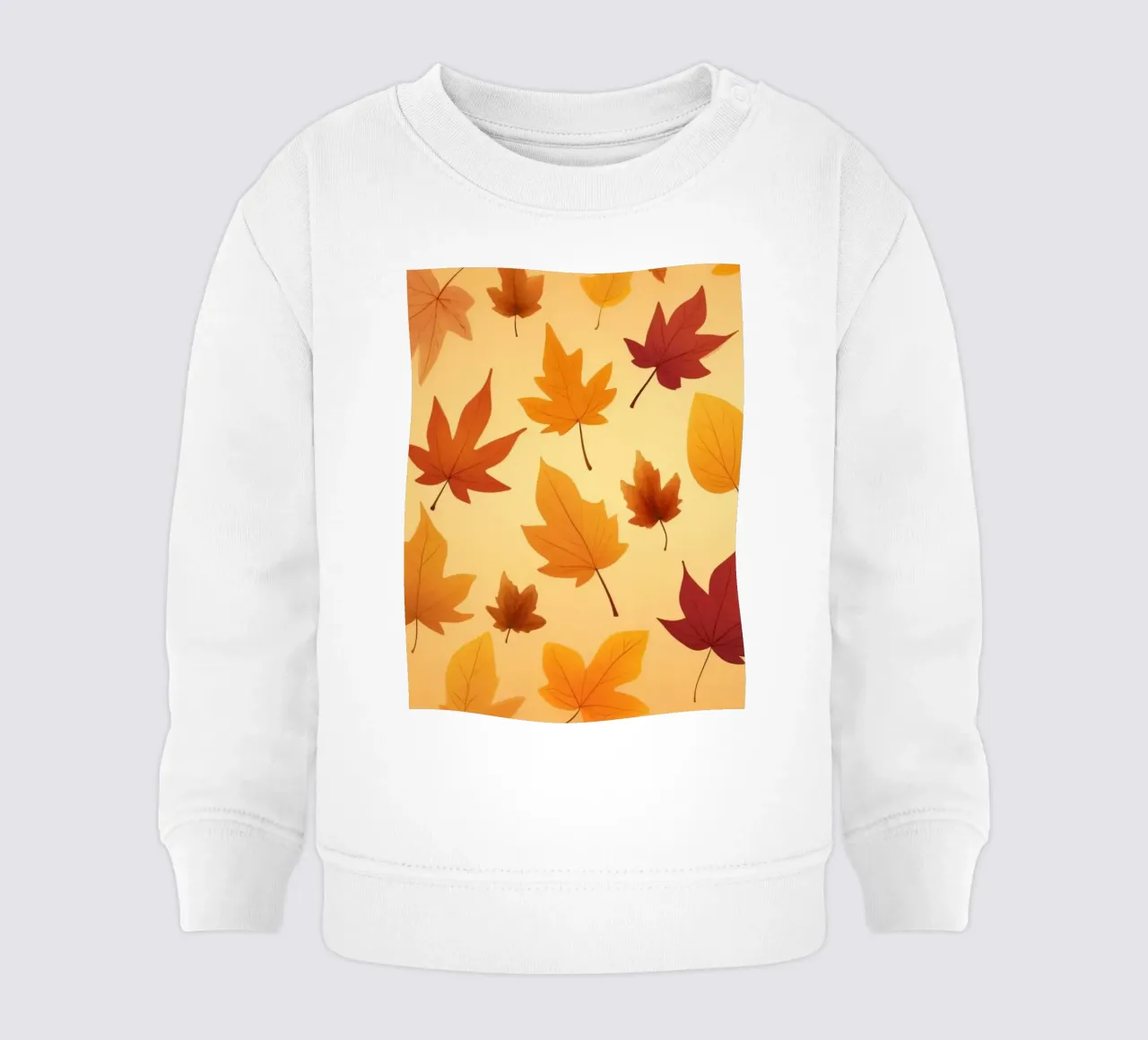 autumn leaves in warm hues creating an abstract background baby sweatshirt by DesignDoodle