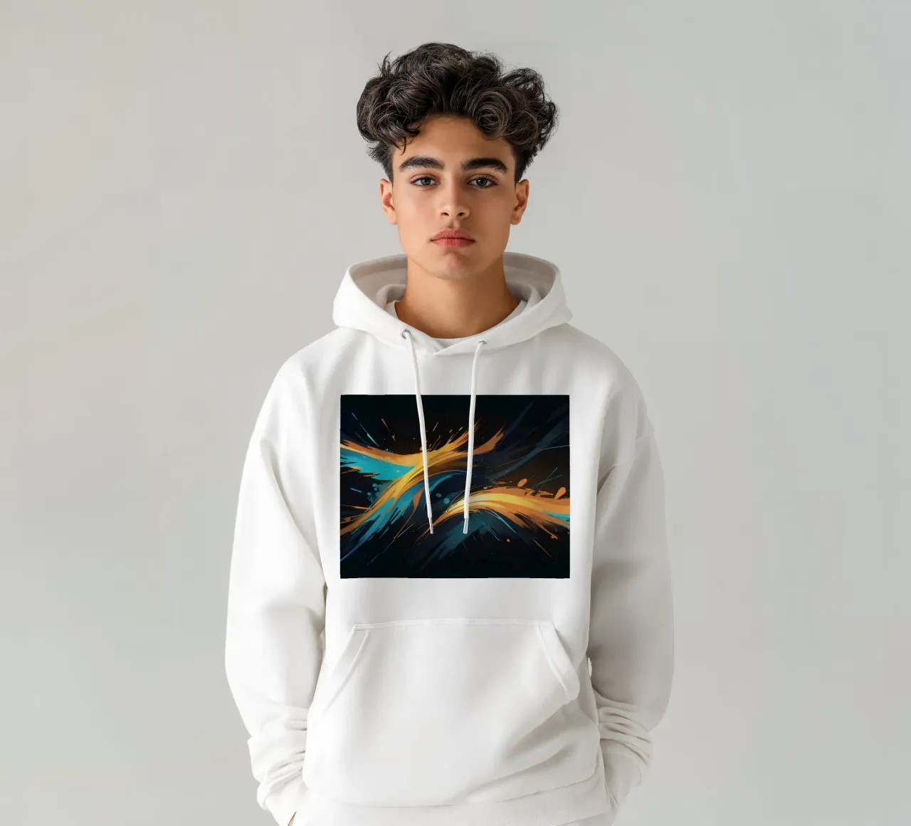 Design dinamico di sfondo astratto con colori vivaci felpa con cappuccio da DesignDoodle