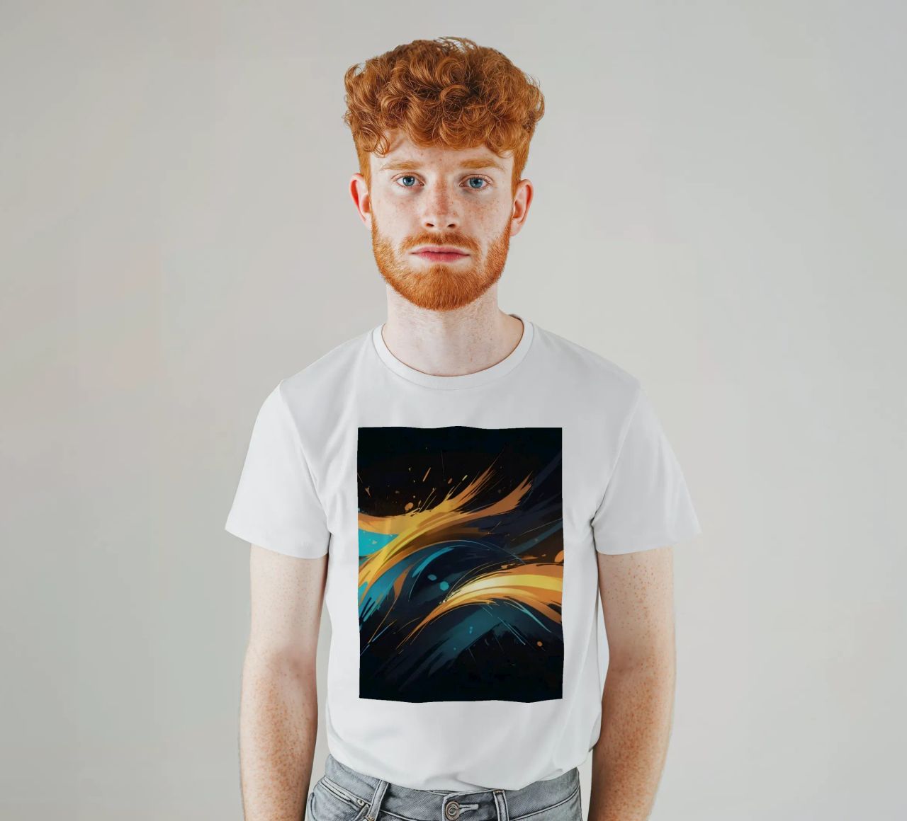 Dynamic abstract background design with vibrant colors t-shirt by DesignDoodle