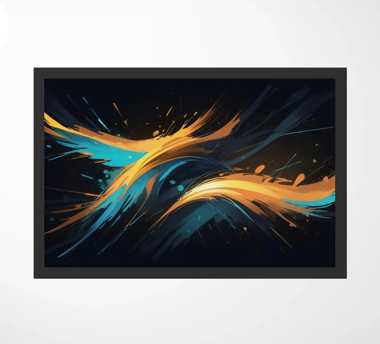 Dynamic abstract background design with vibrant colors doormat by DesignDoodle