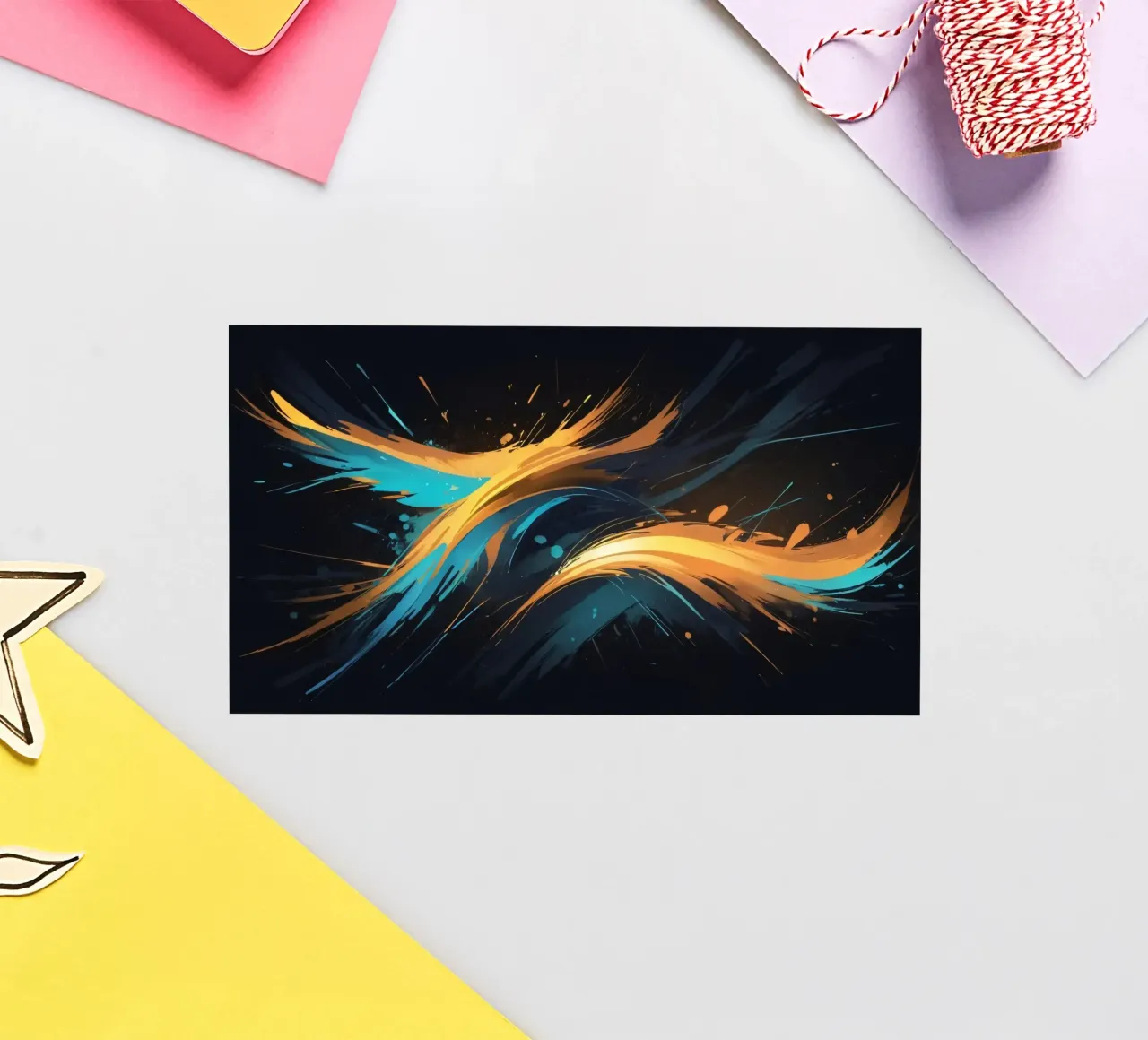 Dynamic abstract background design with vibrant colors sticker by DesignDoodle