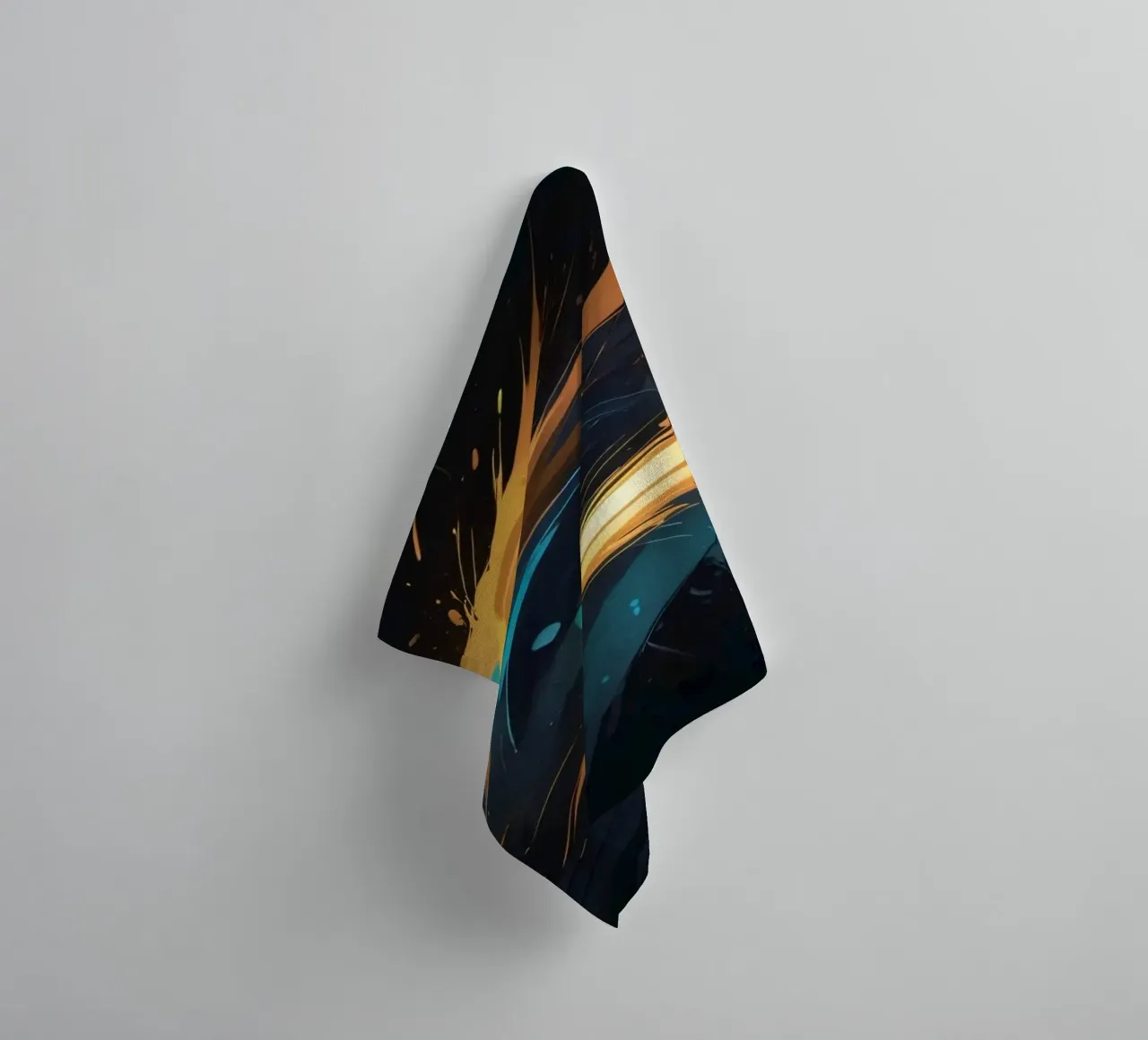 Fond abstrait dynamique aux couleurs vives serviette de bain de DesignDoodle