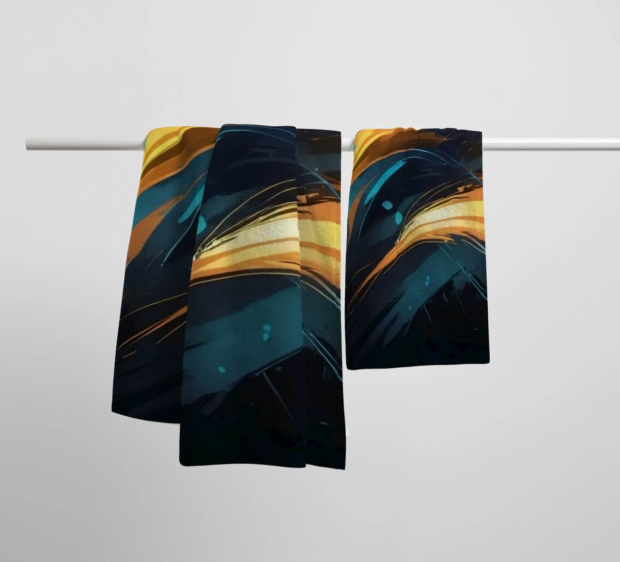 Dynamic abstract background design with vibrant colors towel by DesignDoodle