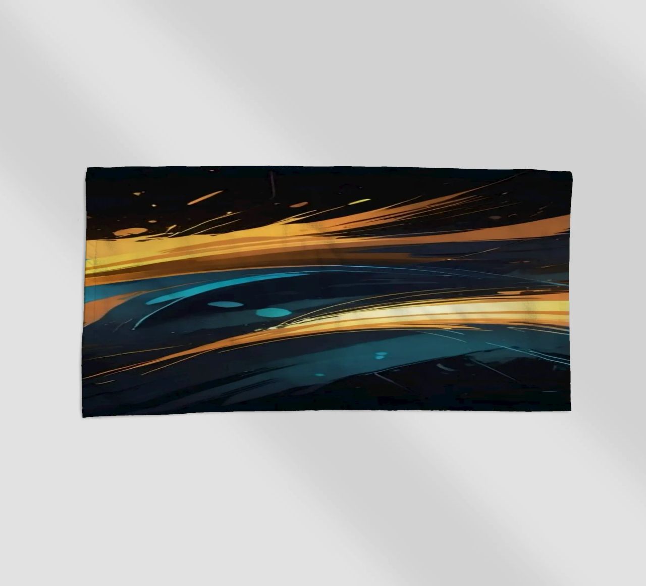 Dynamic abstract background design with vibrant colors beach towel by DesignDoodle