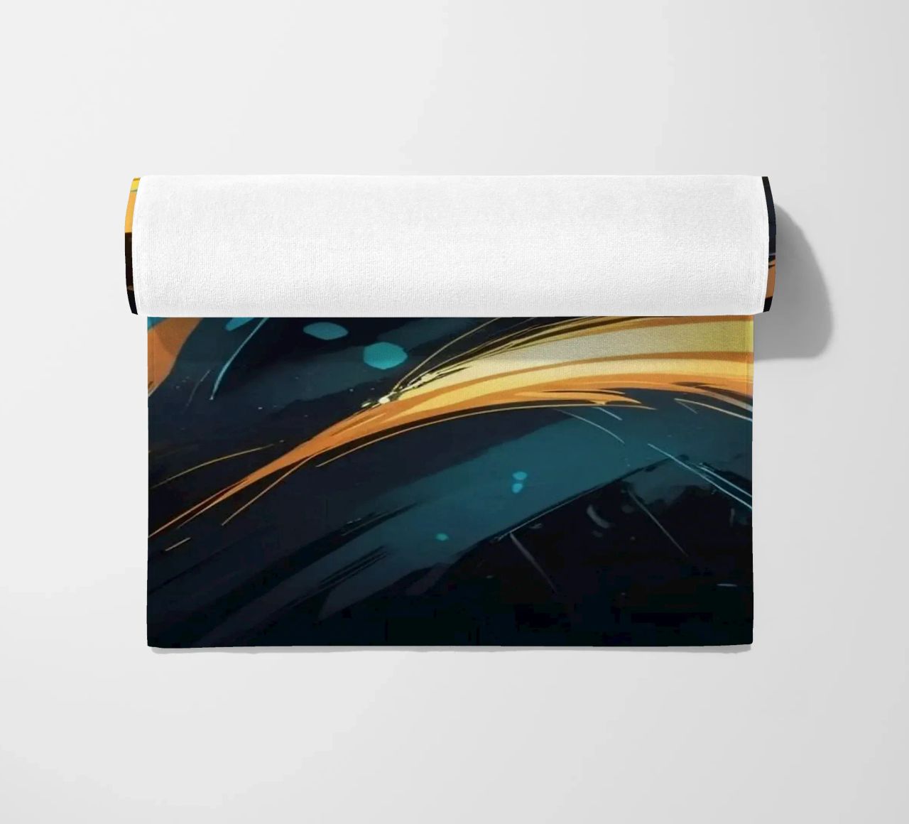 Dynamic abstract background design with vibrant colors beach towel by DesignDoodle
