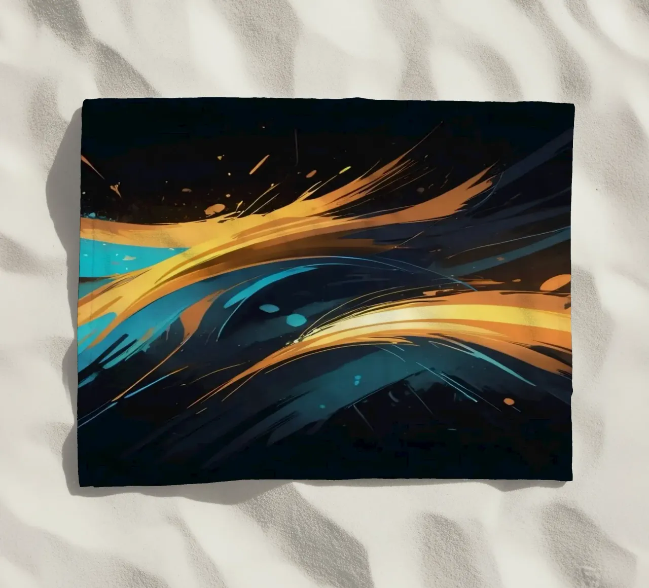 Fond abstrait dynamique aux couleurs vives serviette de plage de DesignDoodle