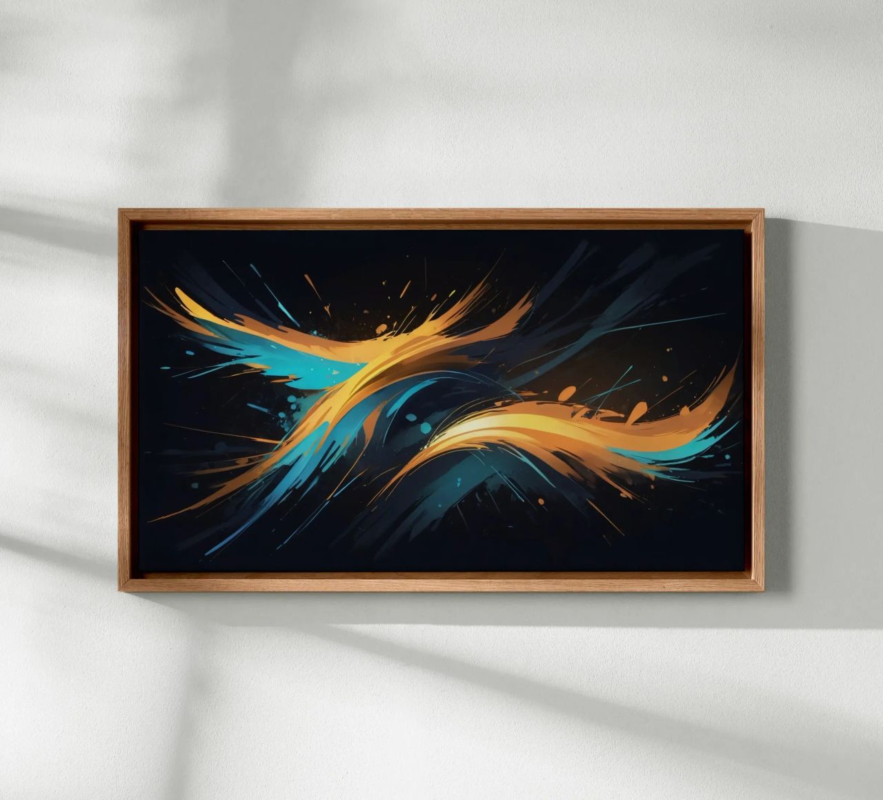 Dynamic abstract background design with vibrant colors canvas by DesignDoodle