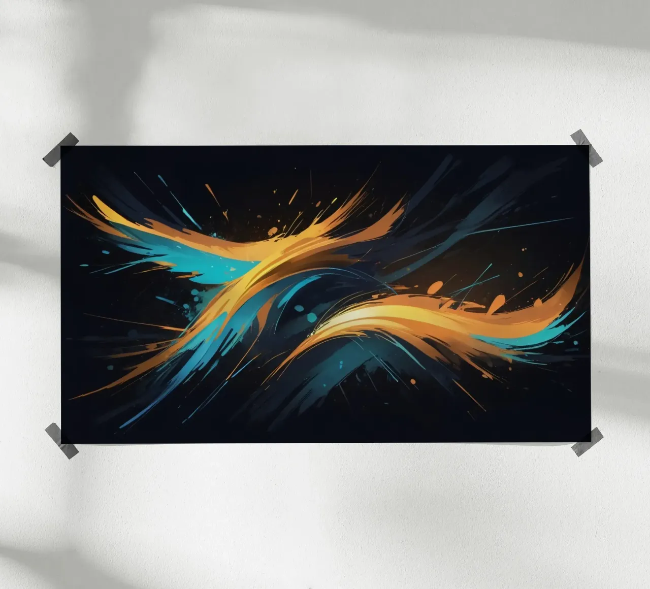 Fond abstrait dynamique aux couleurs vives hahnemühle de DesignDoodle