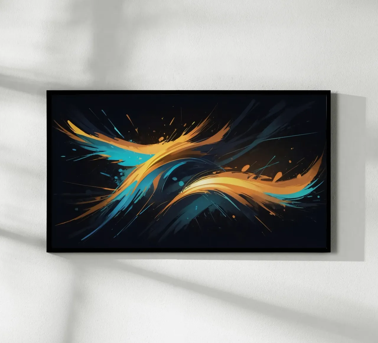 Fond abstrait dynamique aux couleurs vives poster de DesignDoodle