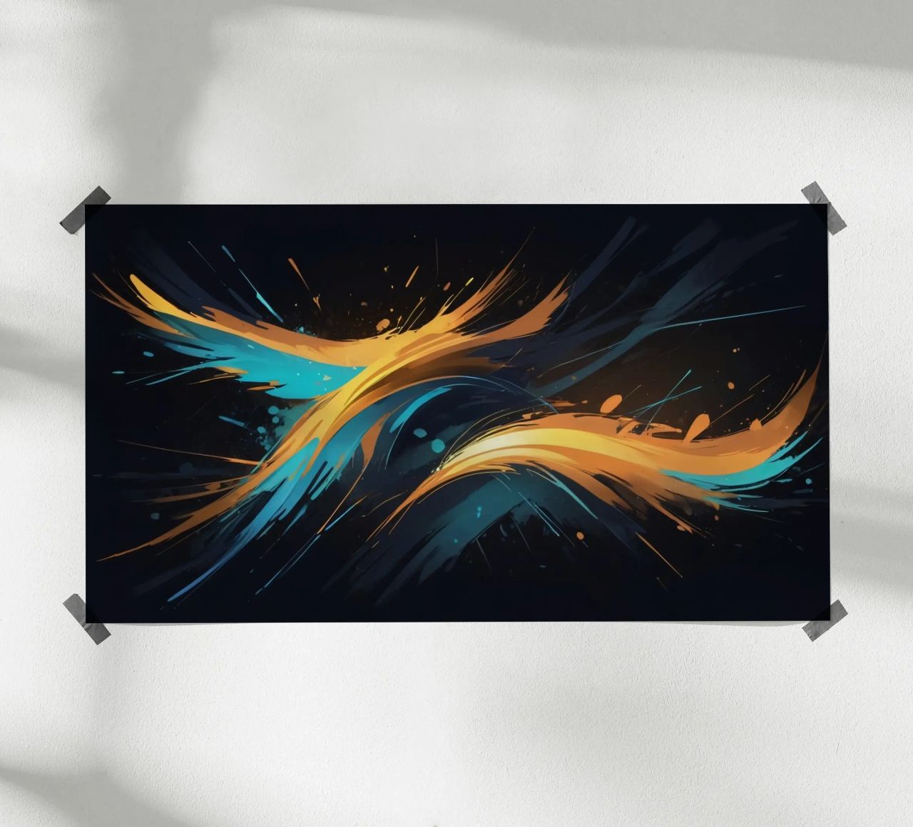 Dynamic abstract background design with vibrant colors poster by DesignDoodle