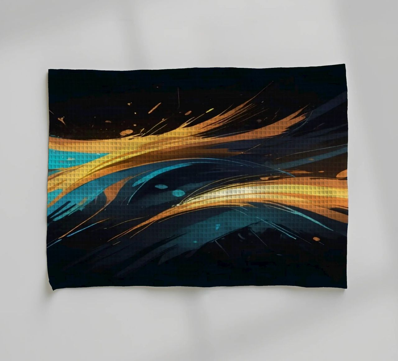 Dynamic abstract background design with vibrant colors tea towel by DesignDoodle