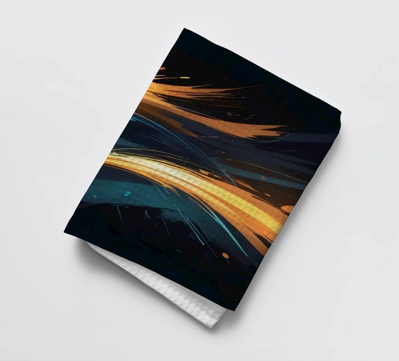 Dynamic abstract background design with vibrant colors tea towel by DesignDoodle