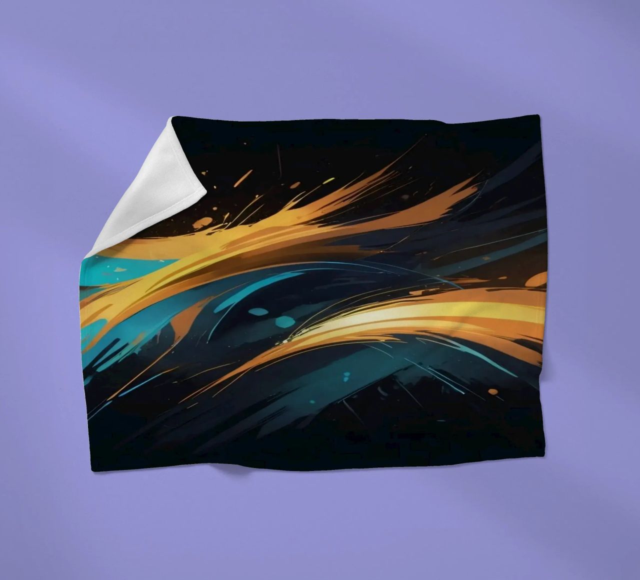 Dynamic abstract background design with vibrant colors fleece blanket by DesignDoodle