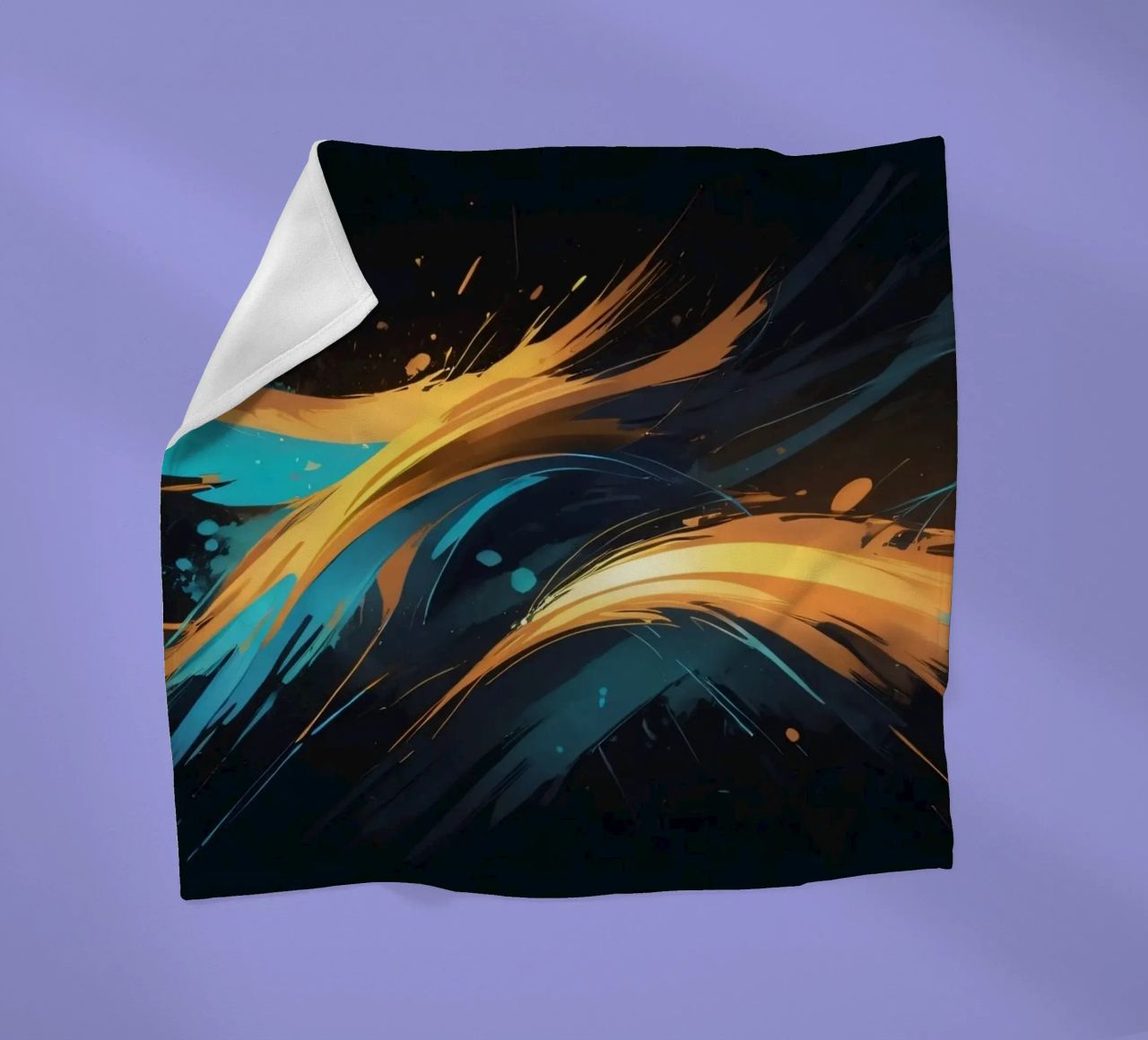 Dynamic abstract background design with vibrant colors fleece blanket by DesignDoodle
