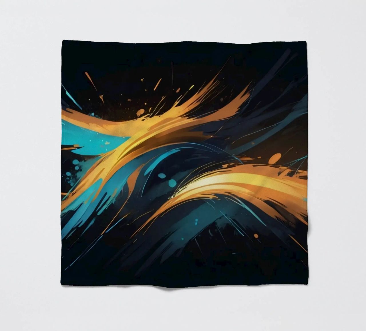 Dynamic abstract background design with vibrant colors fleece blanket by DesignDoodle