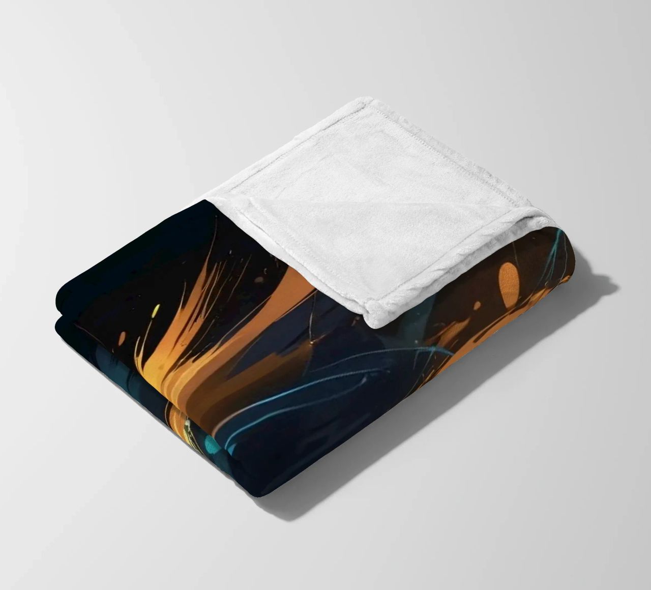 Dynamic abstract background design with vibrant colors fleece blanket by DesignDoodle