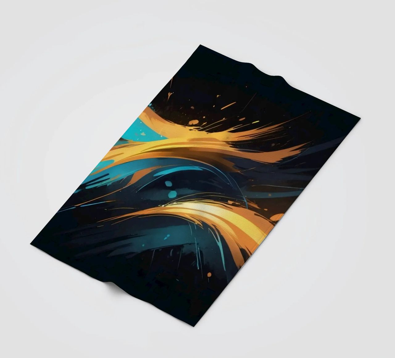 Dynamic abstract background design with vibrant colors fleece blanket by DesignDoodle