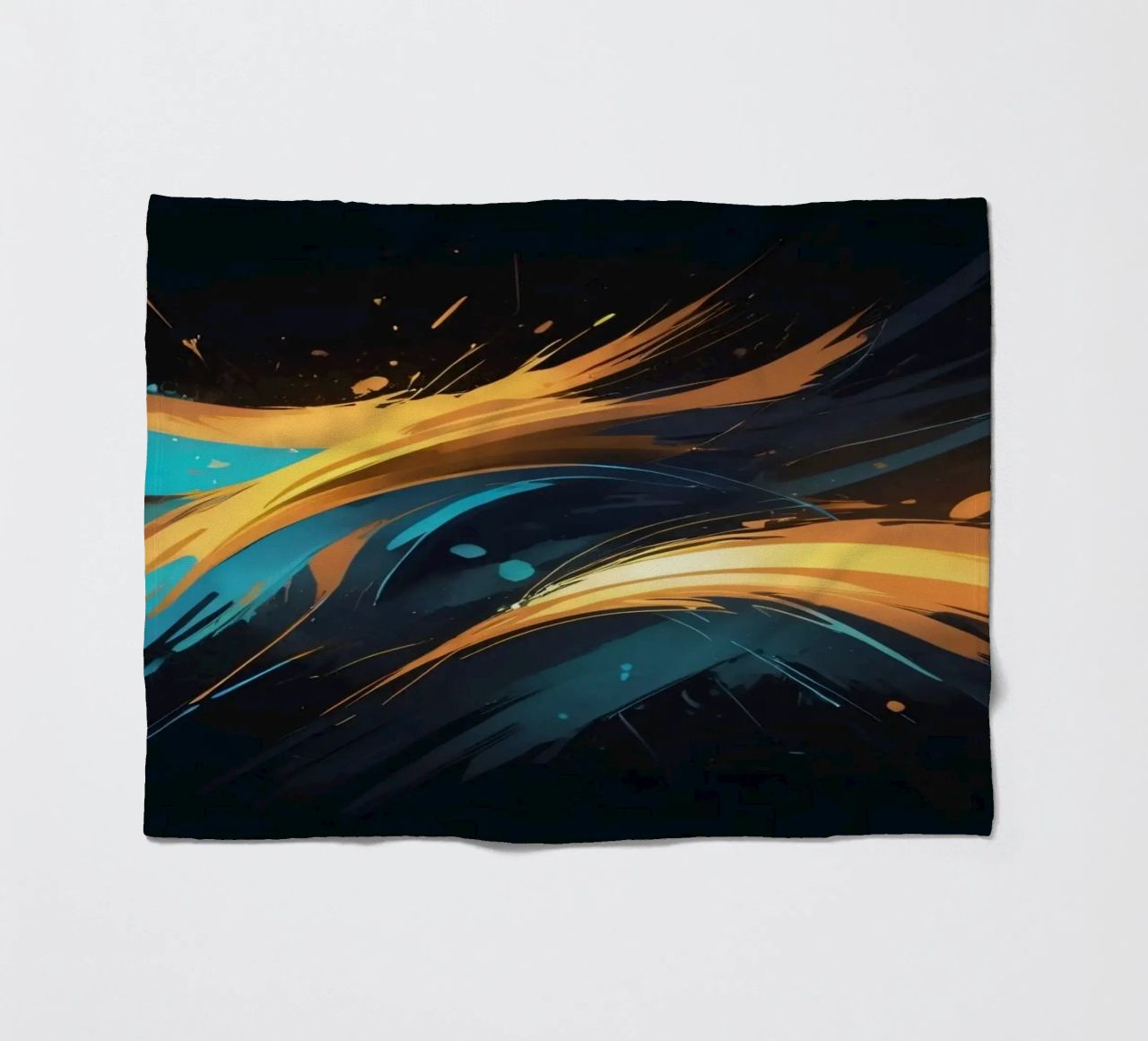 Dynamic abstract background design with vibrant colors fleece blanket by DesignDoodle