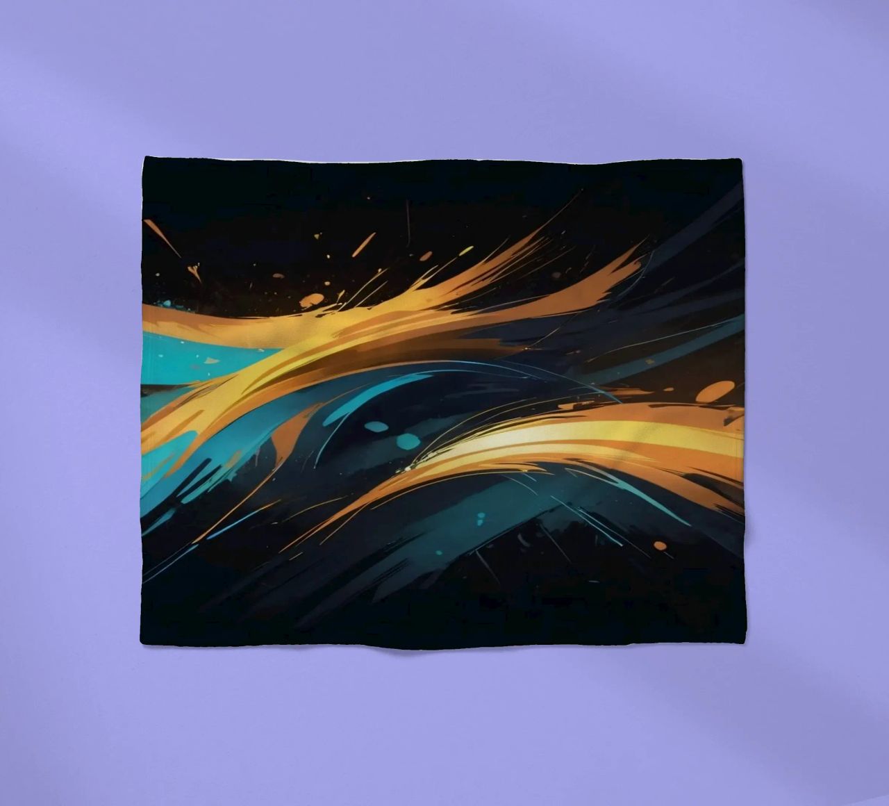Dynamic abstract background design with vibrant colors fleece blanket by DesignDoodle