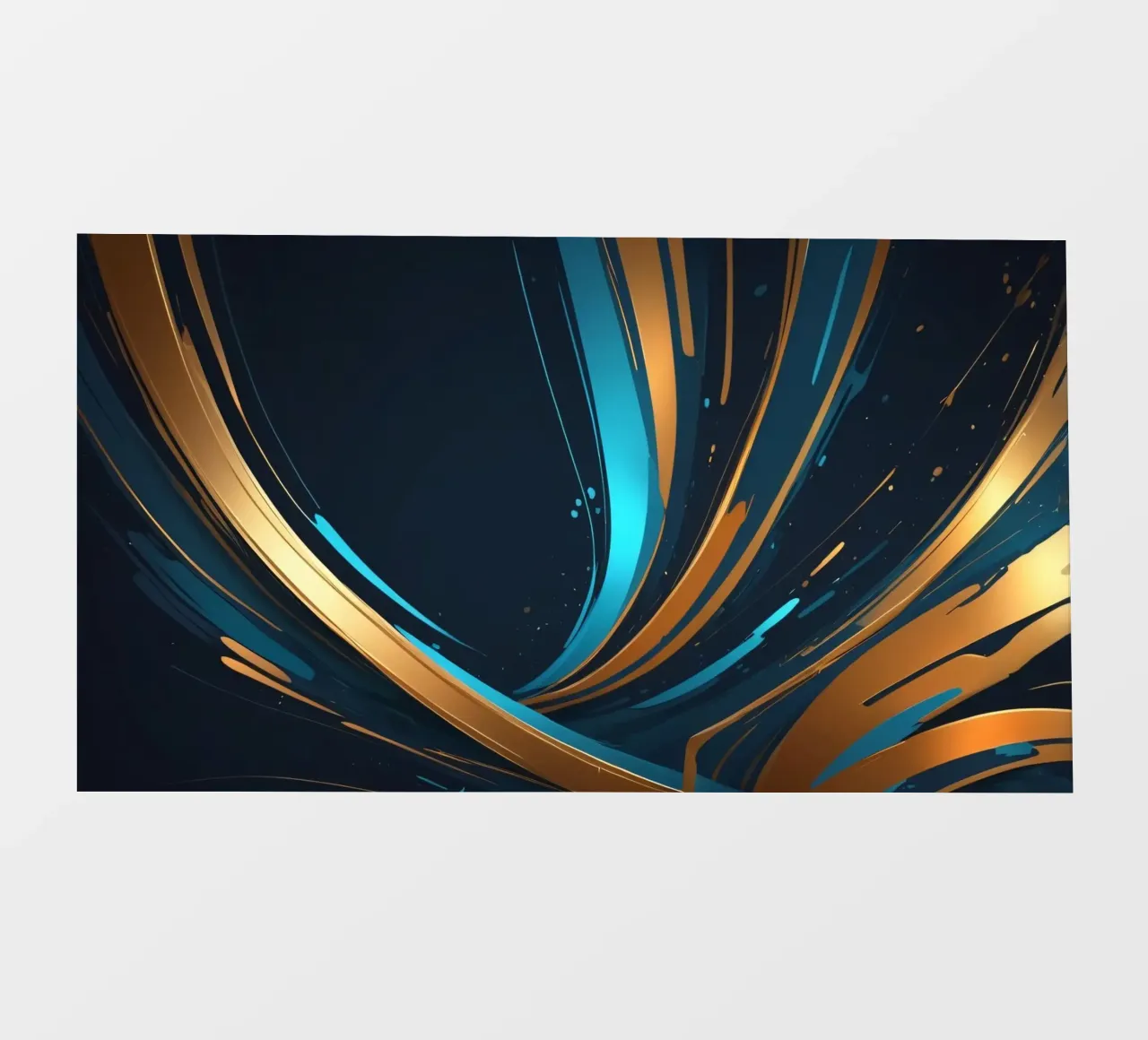 Fond abstrait vibrant avec des lignes fluides en or film rétro-éclairé de DesignDoodle