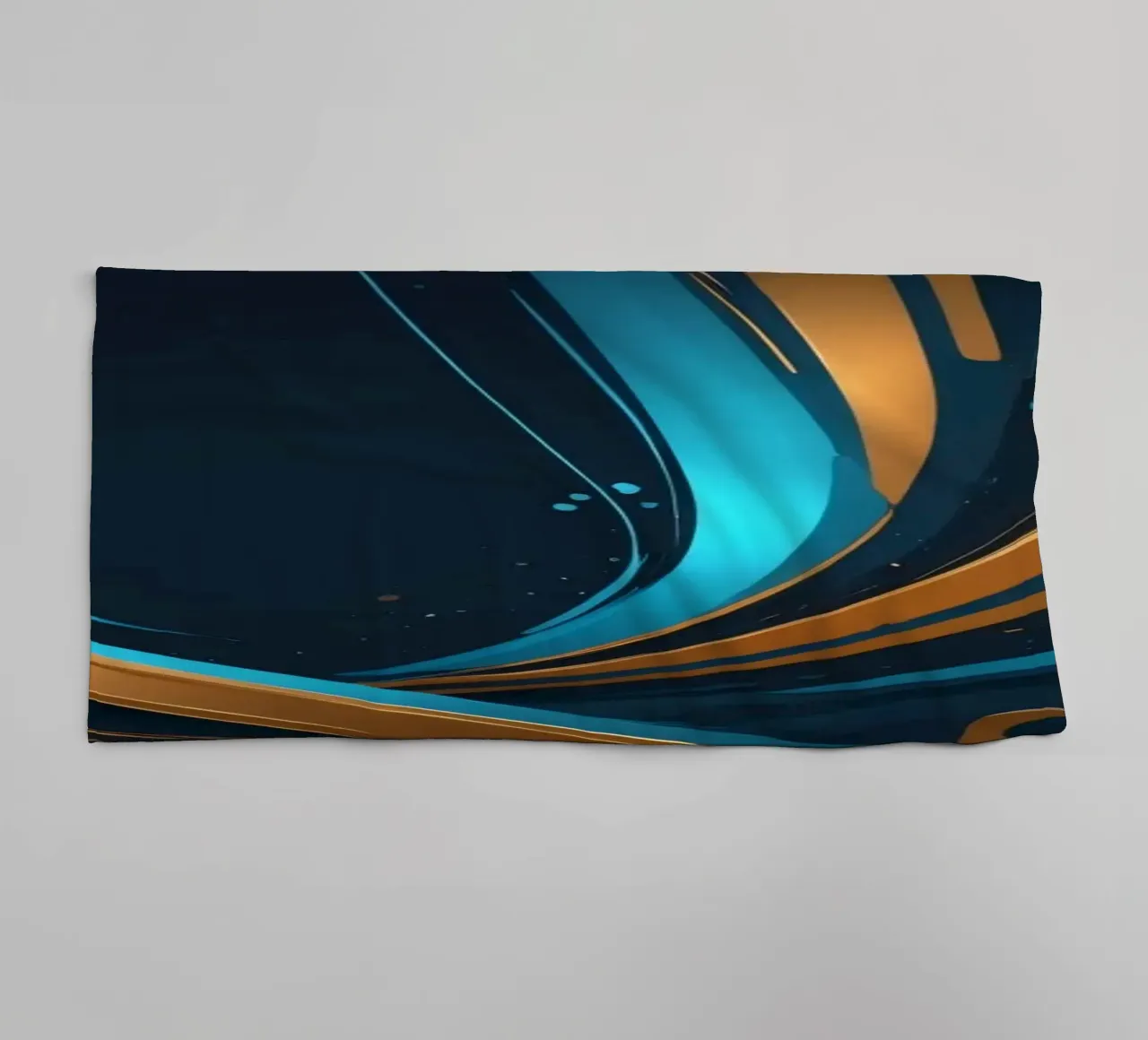 Vibrant abstract background with flowing lines in gold towel by DesignDoodle