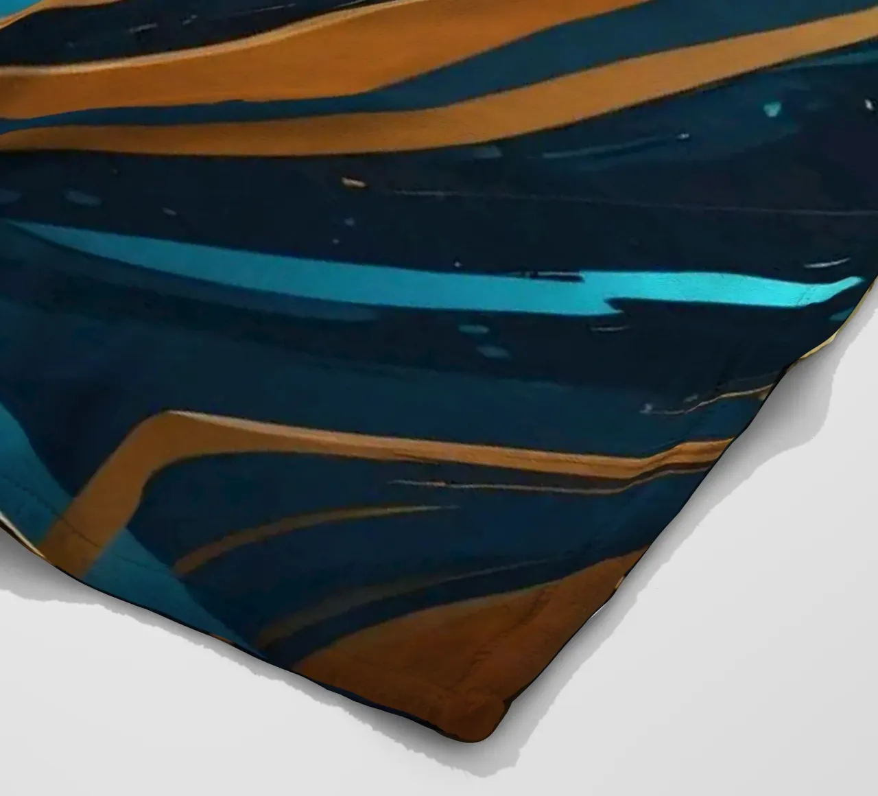 Vibrant abstract background with flowing lines in gold fleece blanket by DesignDoodle