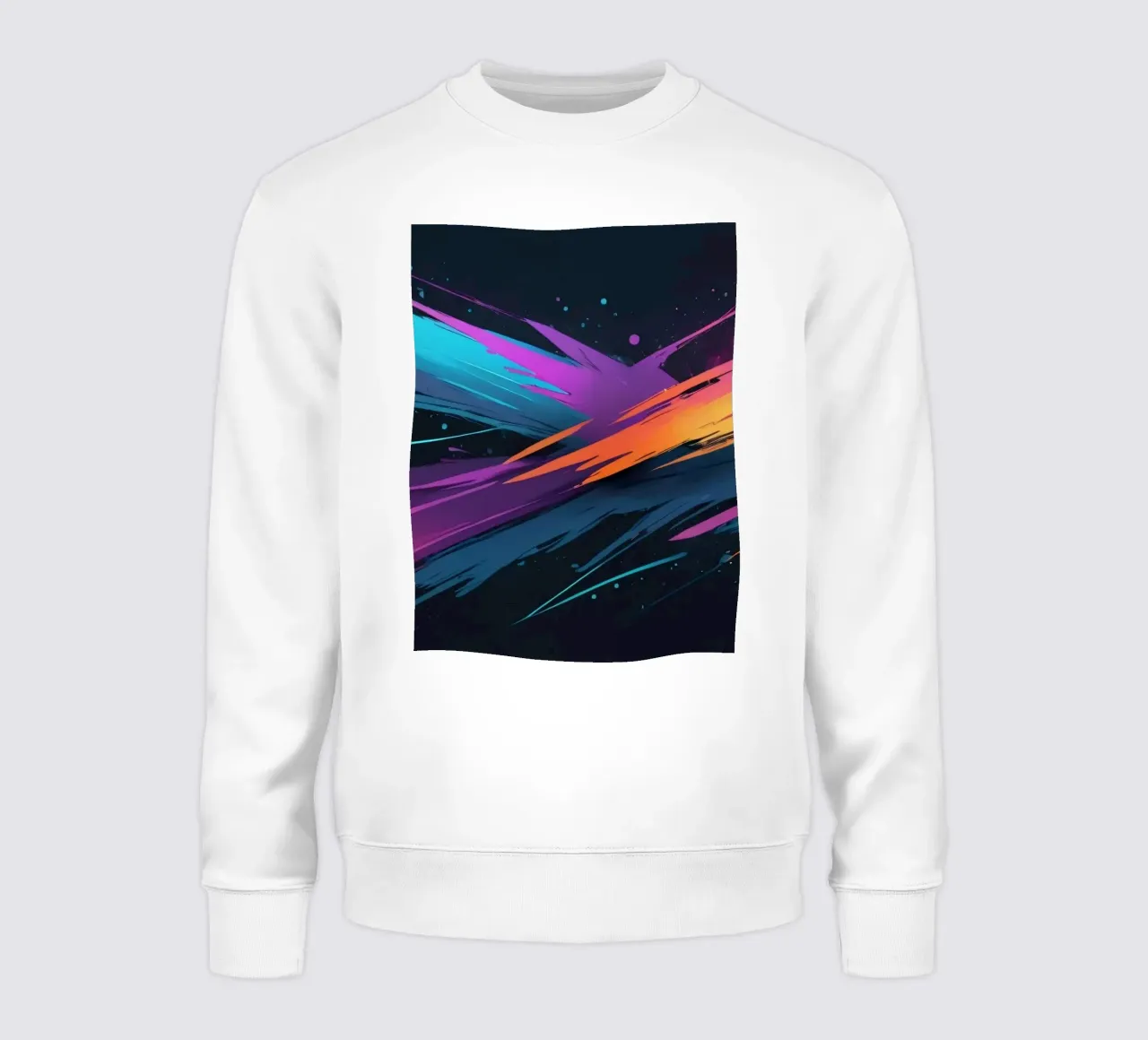 abstract background design with colorful brush strokes sweatshirt by DesignDoodle