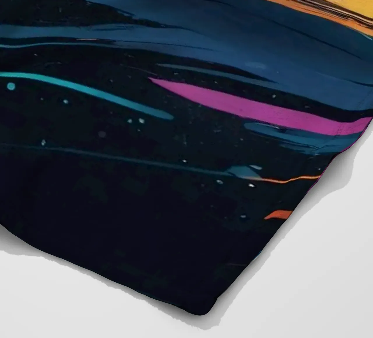 abstract achtergrondontwerp met kleurrijke penseelstreken fleecedeken van DesignDoodle