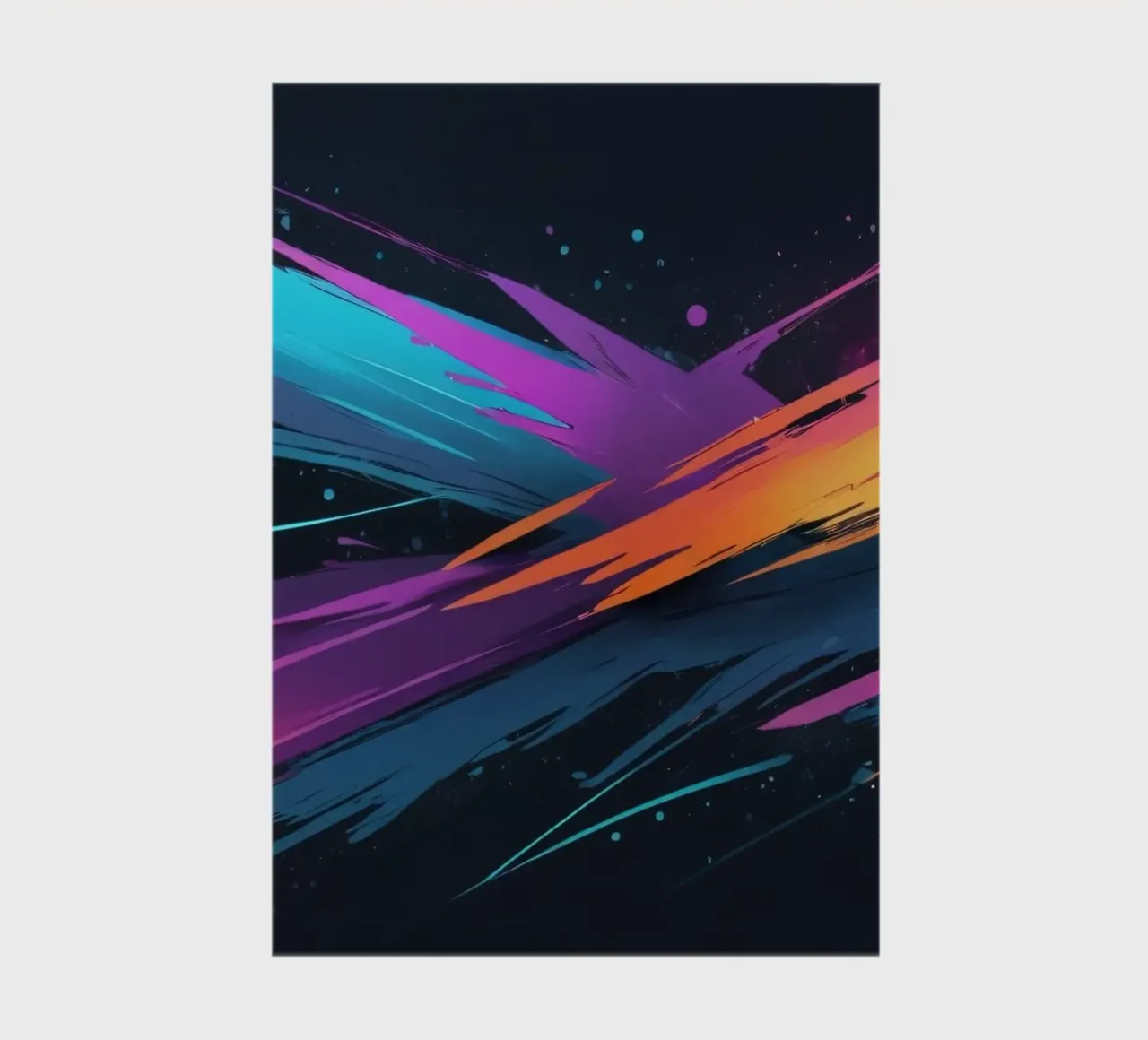 abstract background design with colorful brush strokes notebook by DesignDoodle