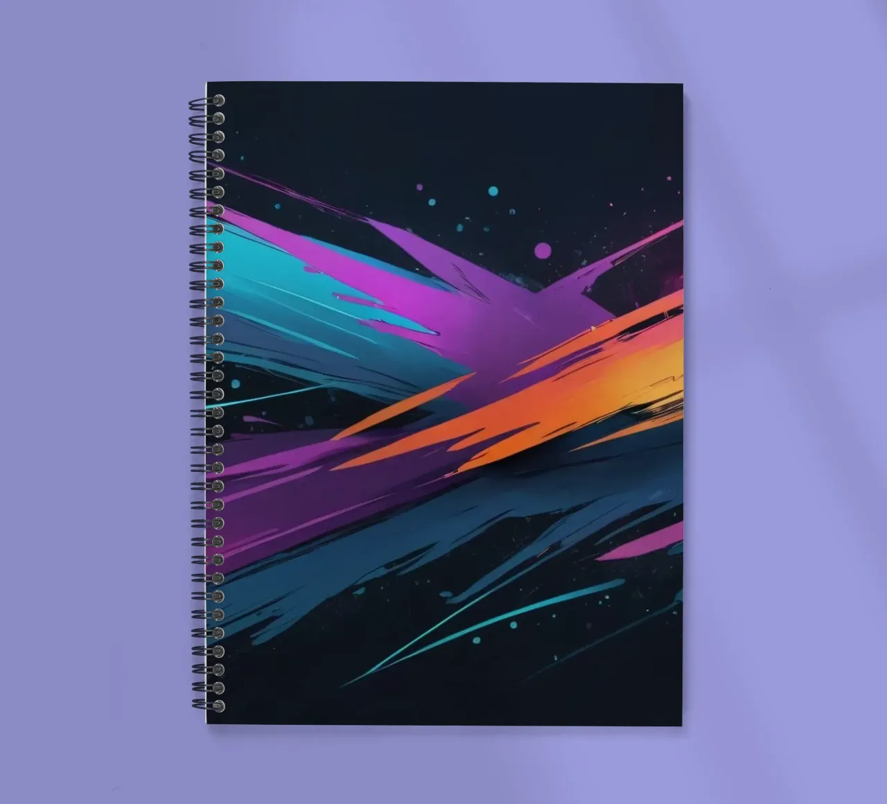 Disegno di sfondo astratto con pennellate colorate diario ad anelli da DesignDoodle