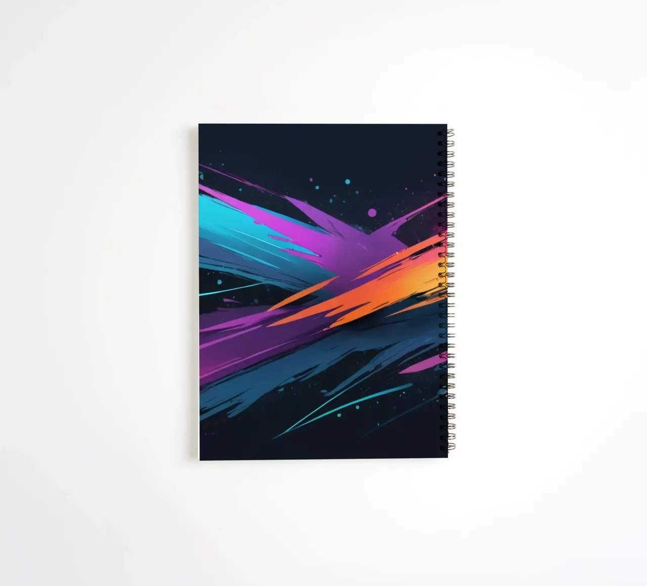 Disegno di sfondo astratto con pennellate colorate diario ad anelli da DesignDoodle