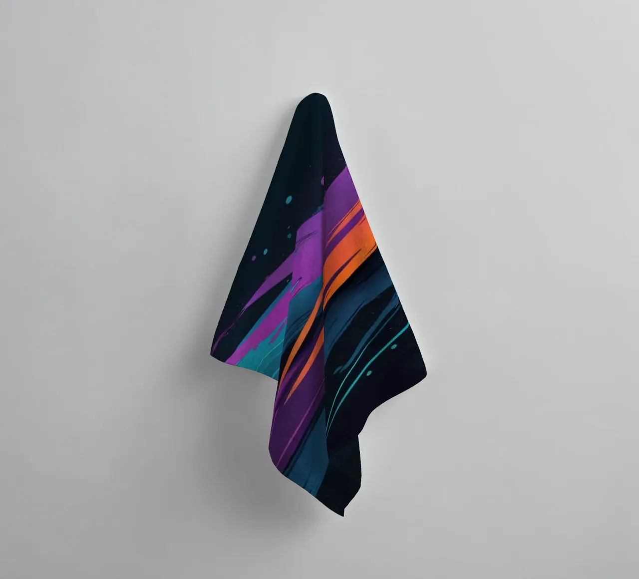 abstract background design with colorful brush strokes towel by DesignDoodle