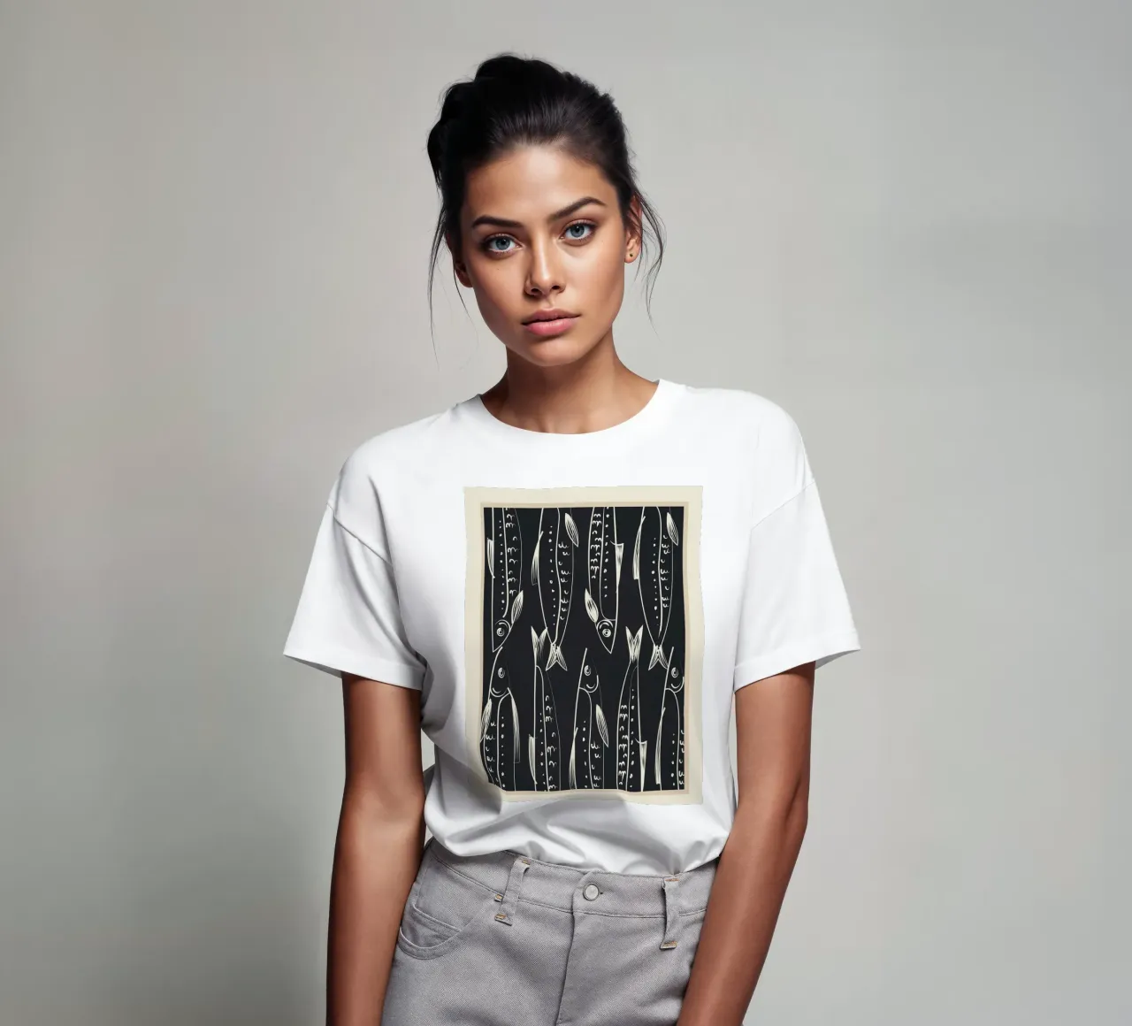 Minimalist Fish 1 t-shirt da Flow Line