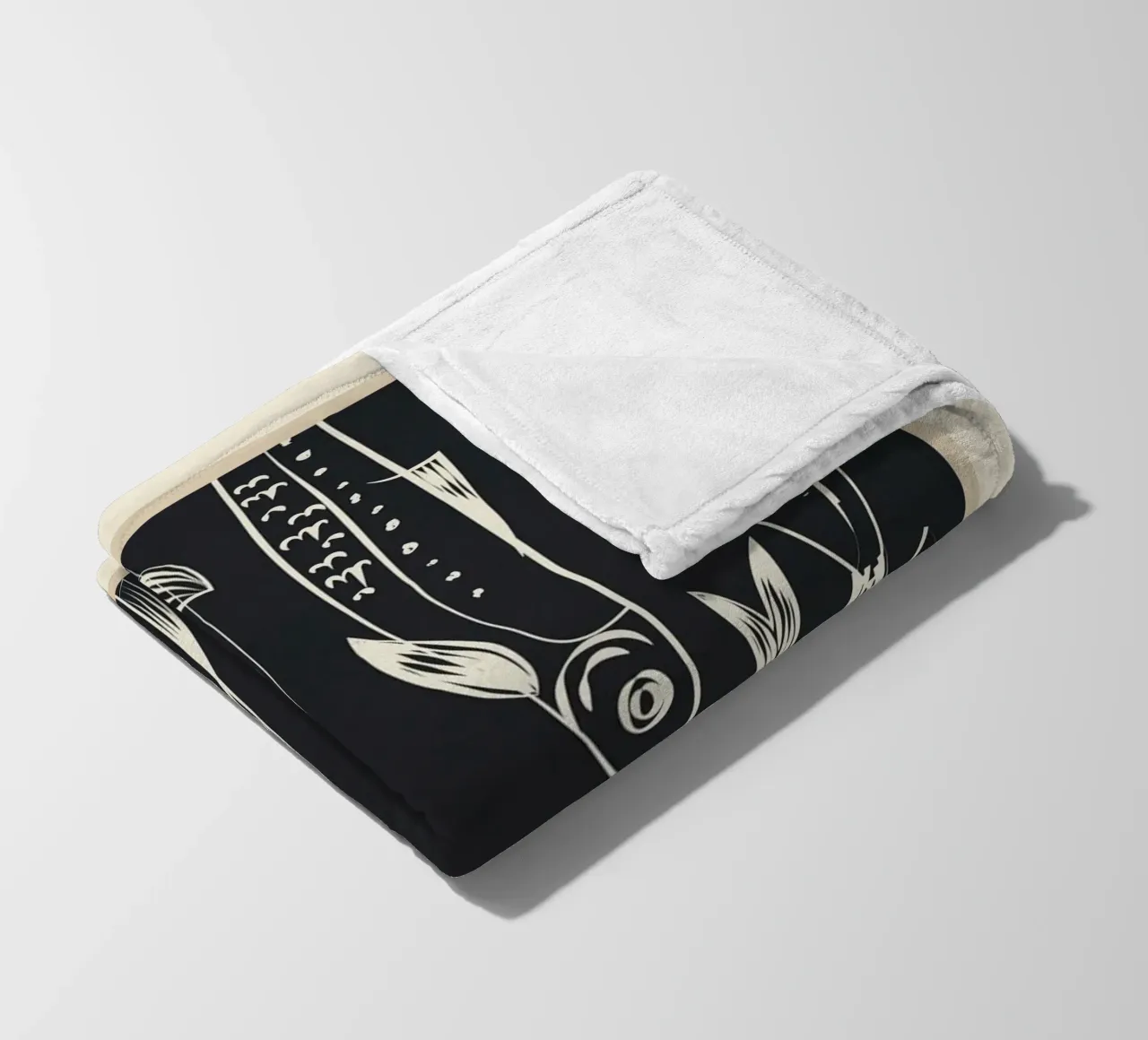 Minimalist Fish 1 coperta in pile da Flow Line