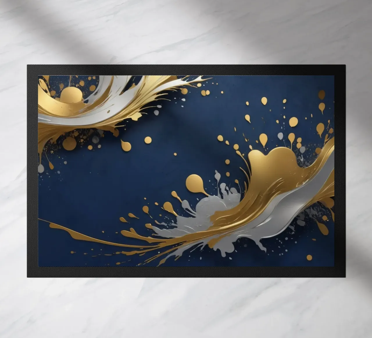 Elegant abstract achtergrondontwerp met goud, zilver deurmat van DesignDoodle