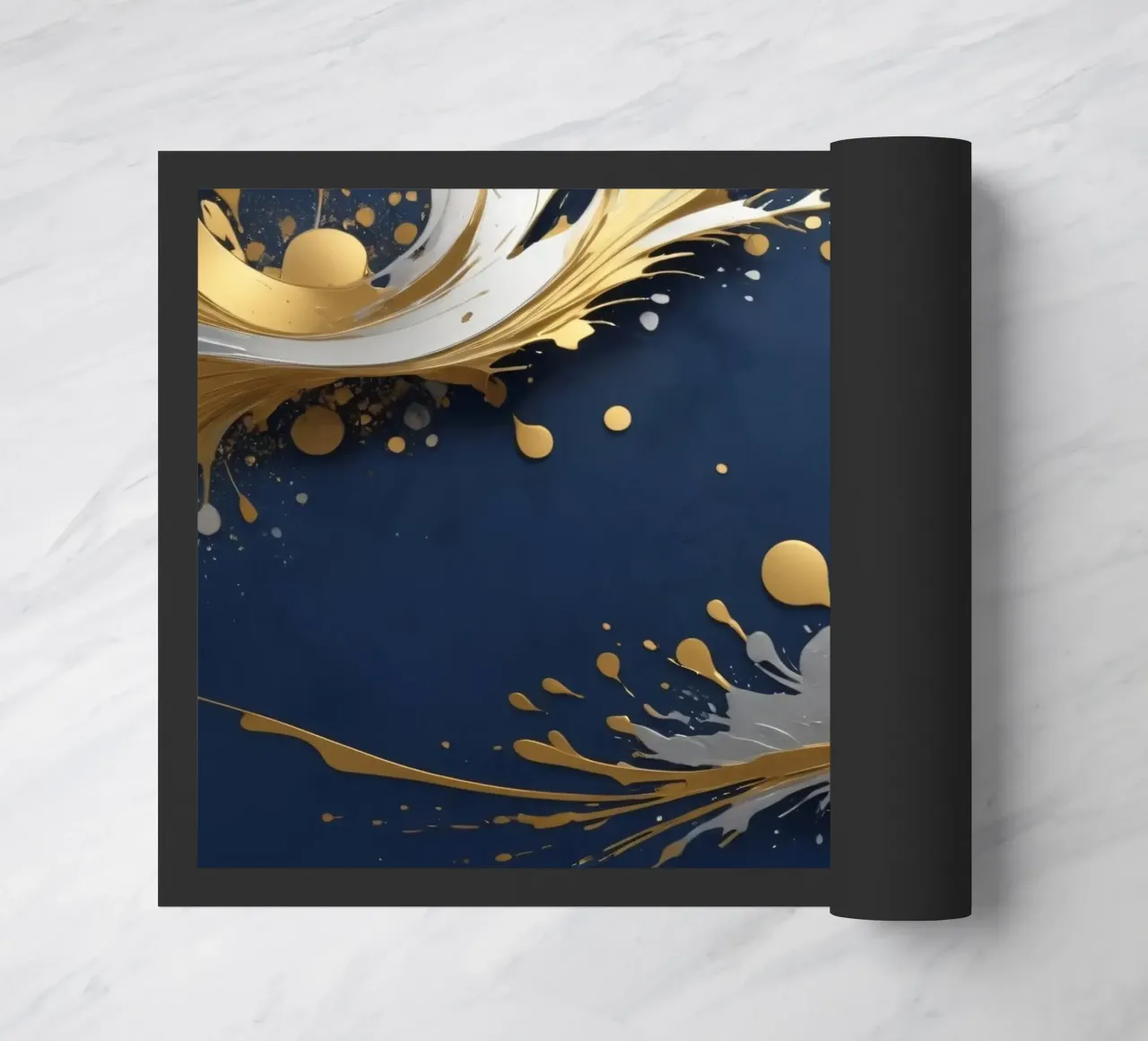 Elegant abstract achtergrondontwerp met goud, zilver deurmat van DesignDoodle
