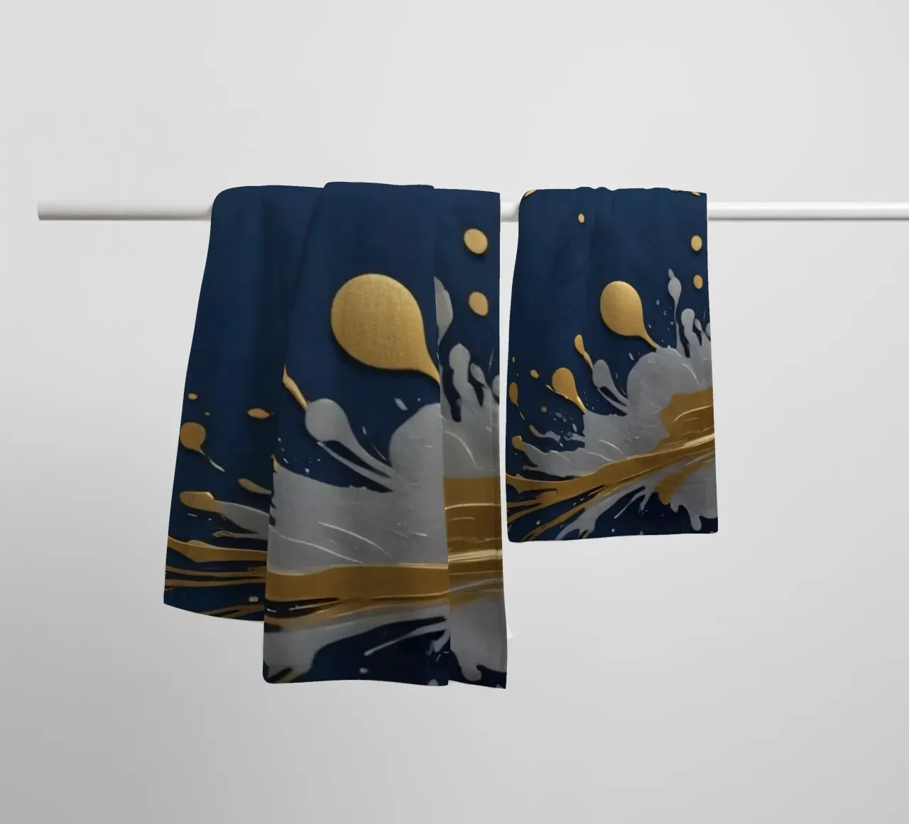 Elegant abstract achtergrondontwerp met goud, zilver badhanddoek van DesignDoodle