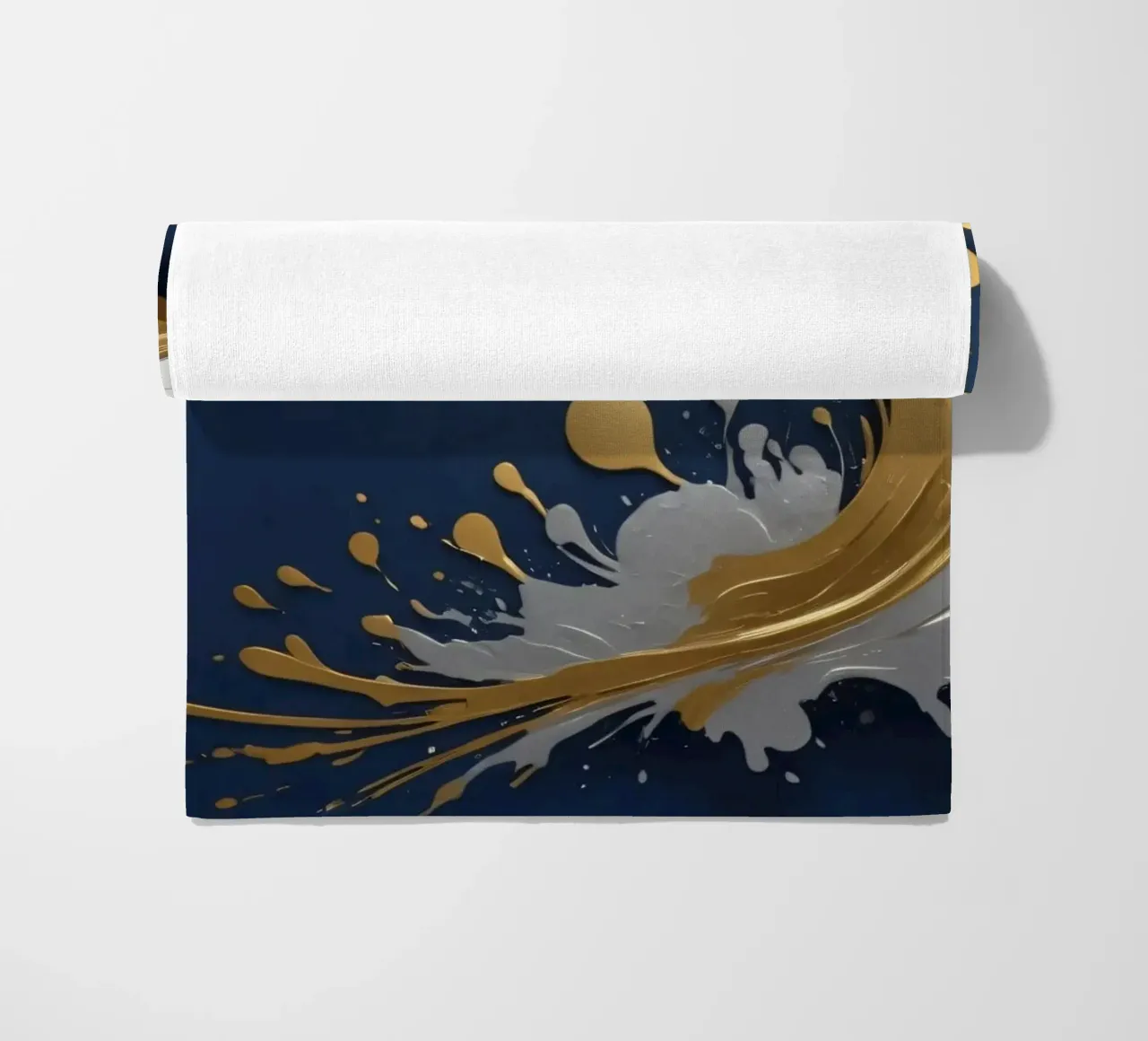 Elegant abstract achtergrondontwerp met goud, zilver strandhanddoek van DesignDoodle