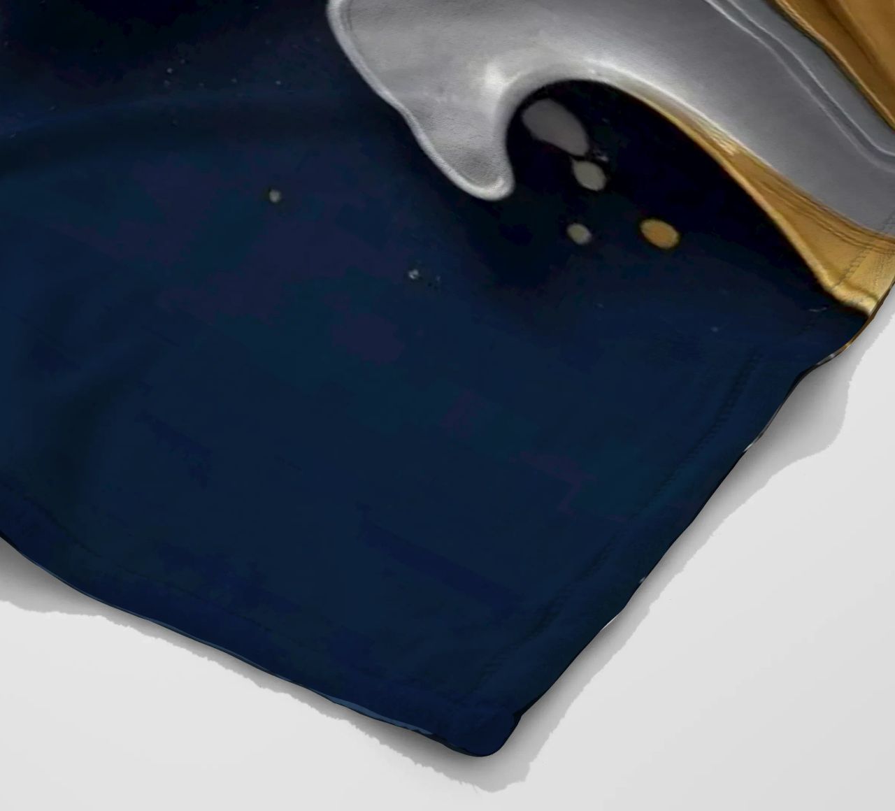 design astratto con onde fluide in oro e argento coperta in pile da DesignDoodle