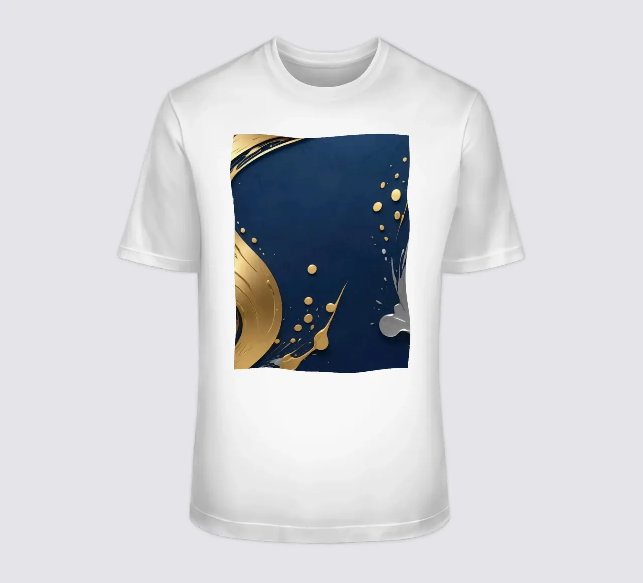 design di sfondo con elementi in oro e argento t-shirt da DesignDoodle