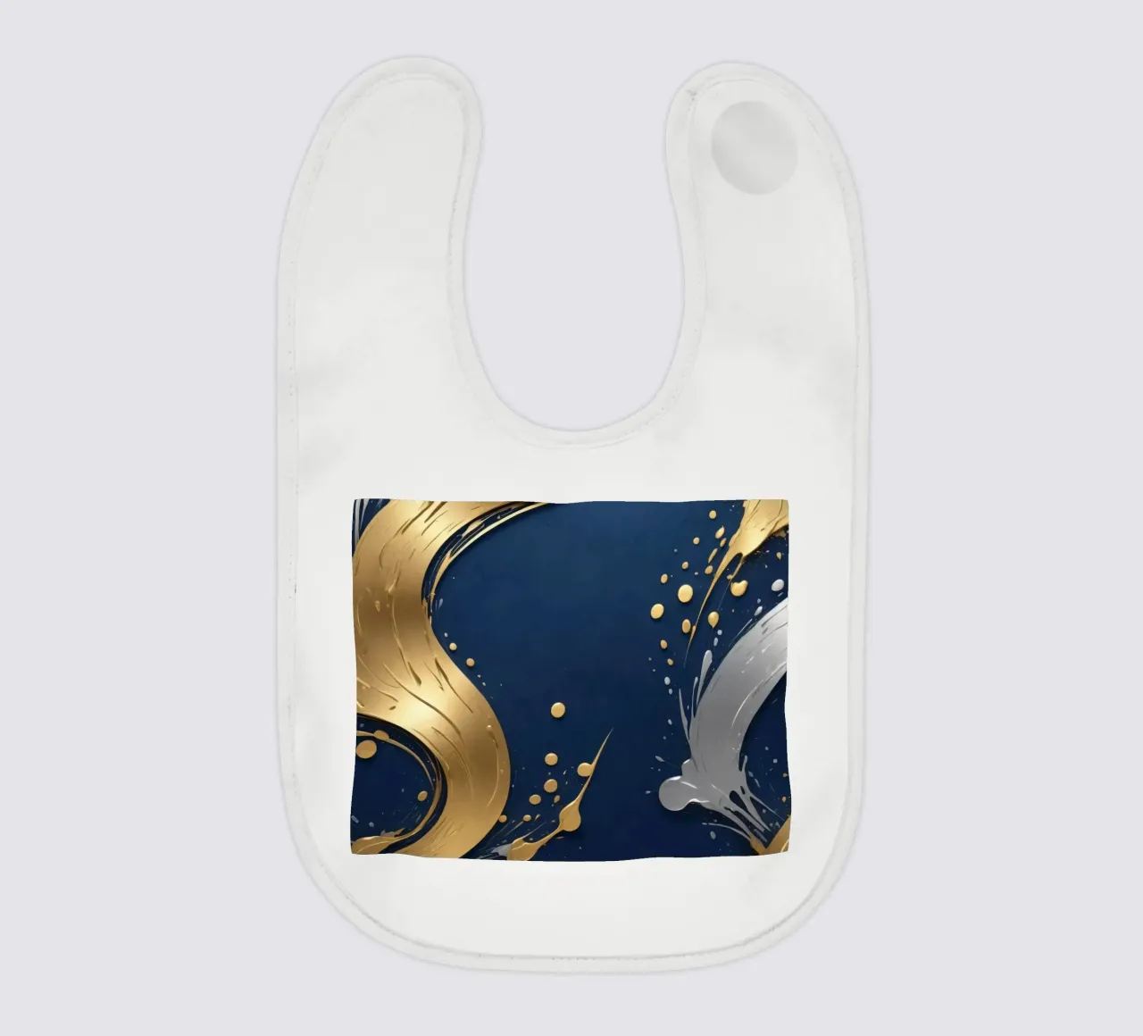 Motif d'arrière-plan composé d'éléments dorés et argentés bavoir de DesignDoodle