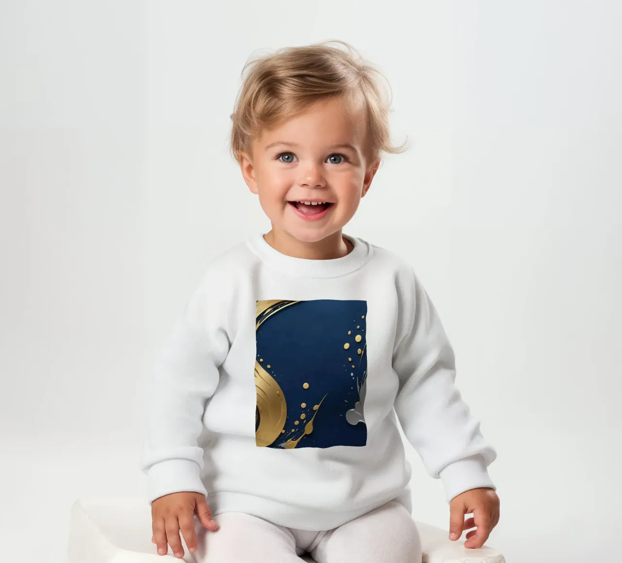 Hintergrunddesign mit goldenen und silbernen Elementen Baby Sweatshirt von DesignDoodle