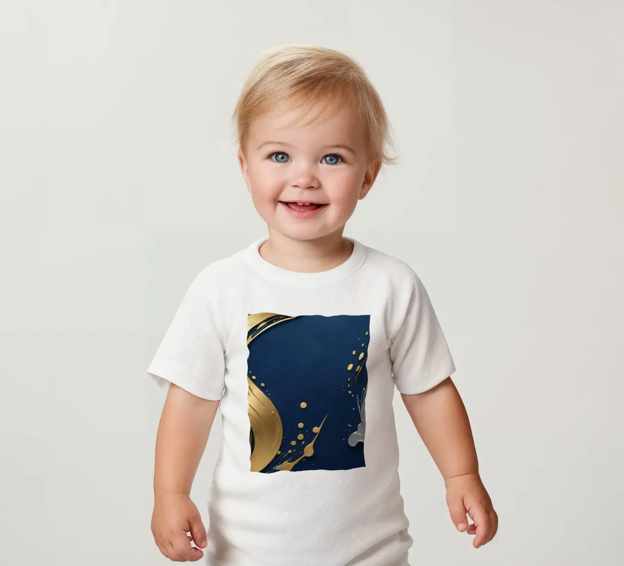 Motif d'arrière-plan composé d'éléments dorés et argentés t-shirt pour bébé de DesignDoodle