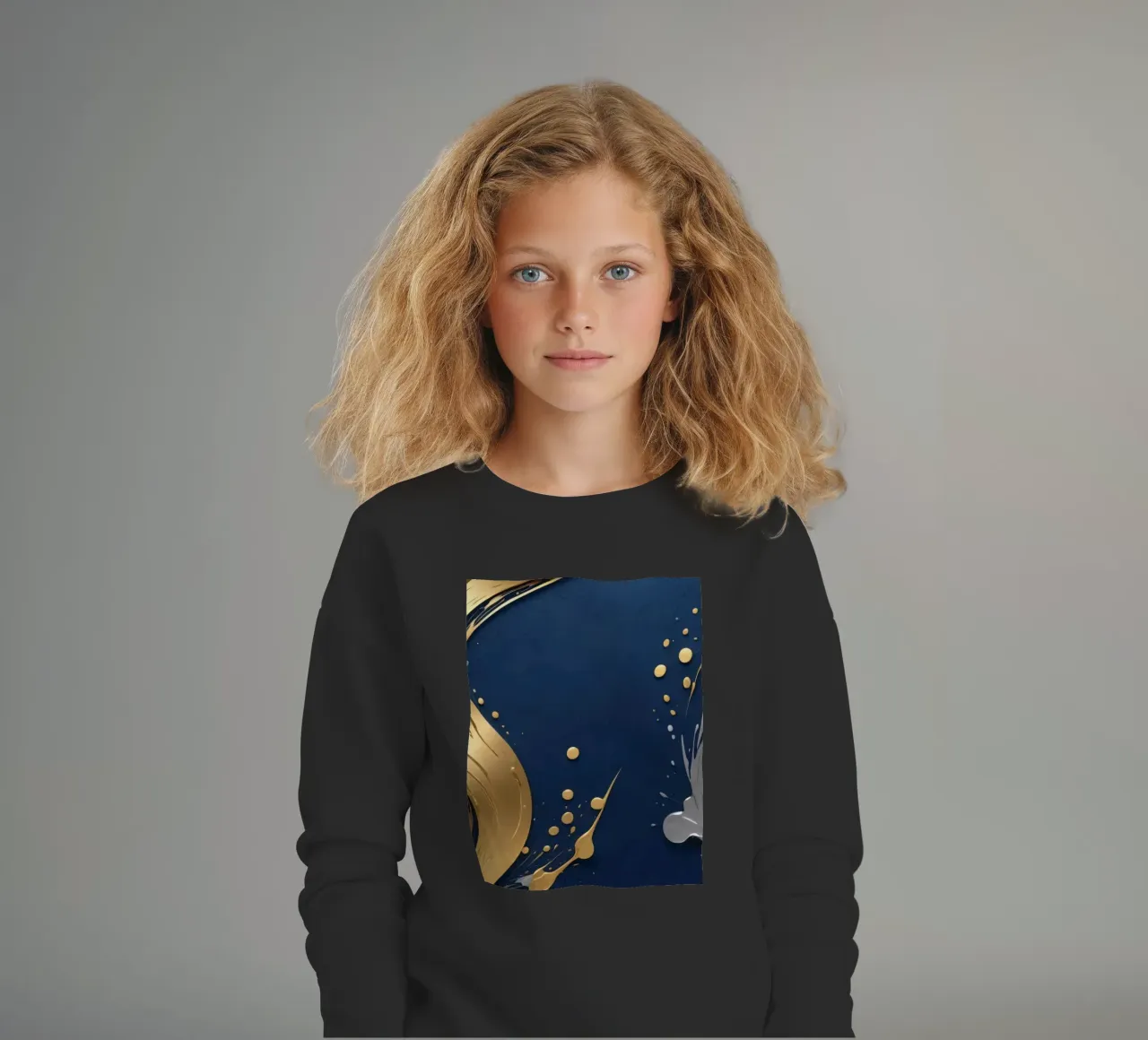 design di sfondo con elementi in oro e argento felpa bambino da DesignDoodle