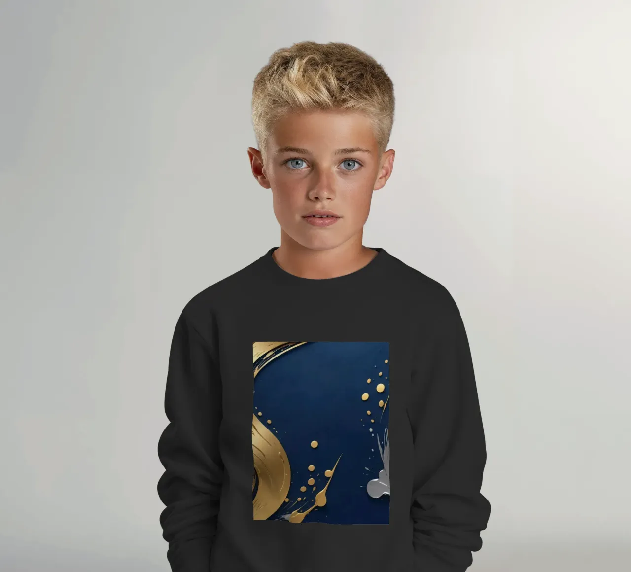 design di sfondo con elementi in oro e argento felpa bambino da DesignDoodle