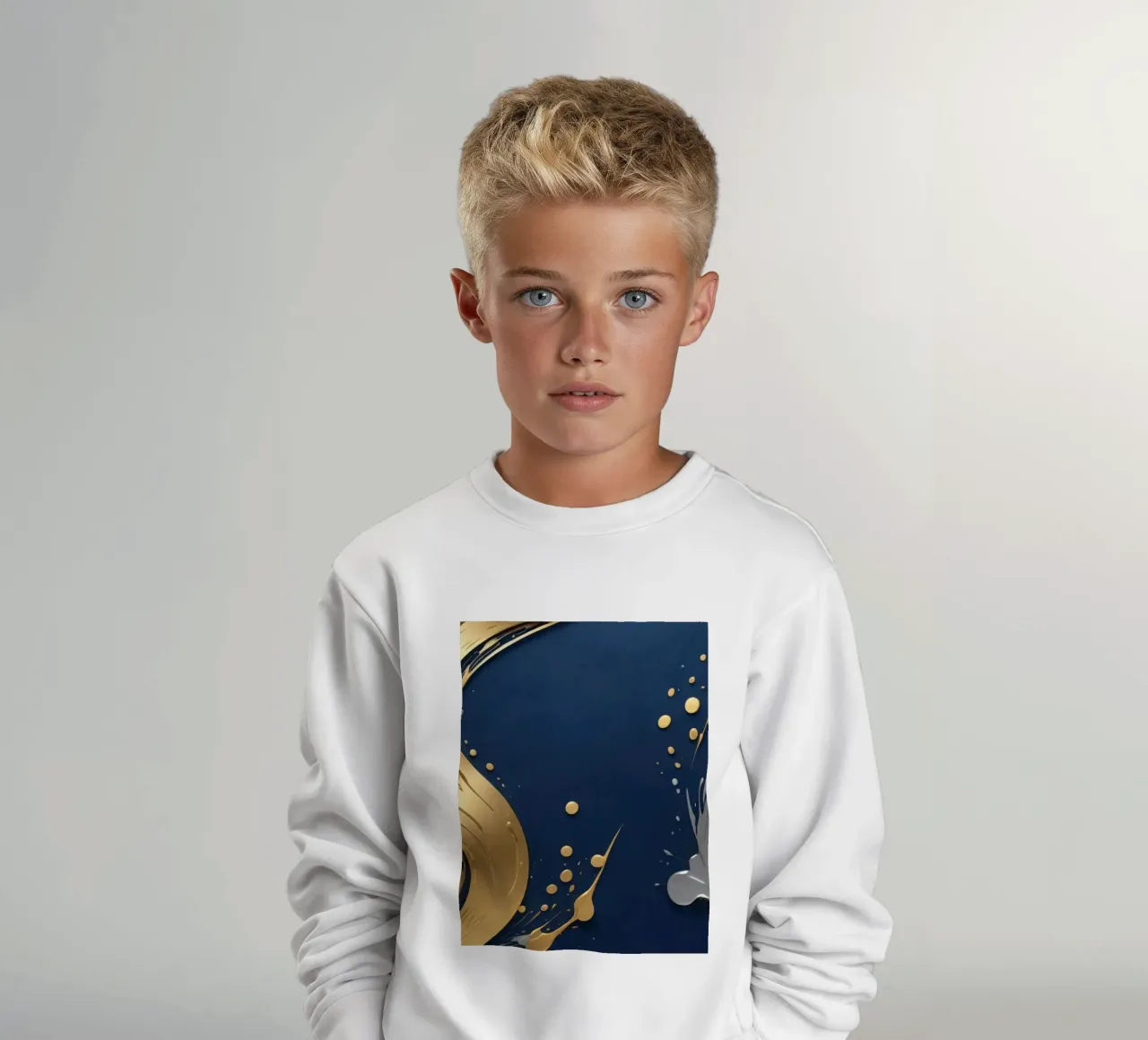 design di sfondo con elementi in oro e argento felpa bambino da DesignDoodle