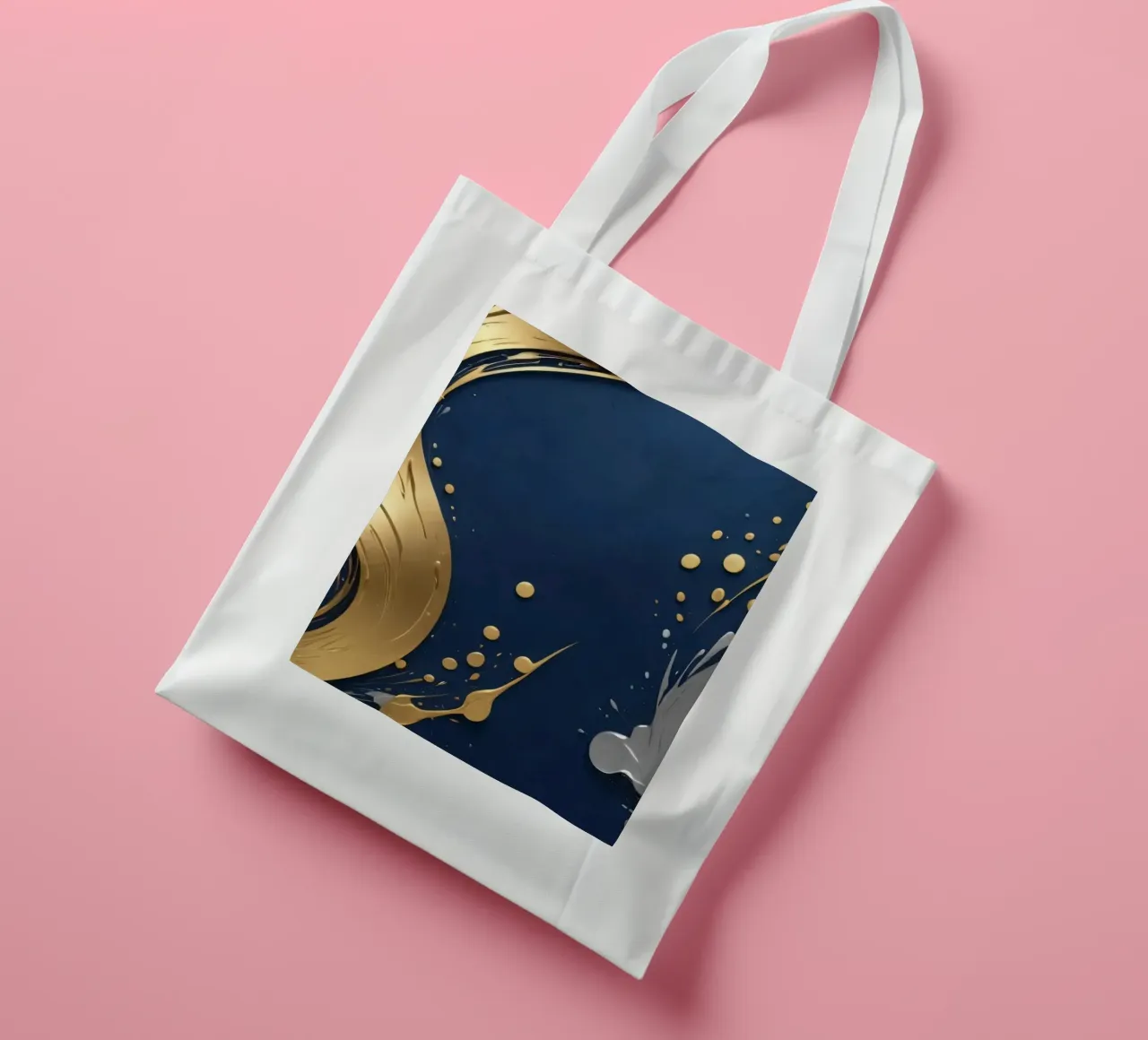 design di sfondo con elementi in oro e argento borsa in juta da DesignDoodle