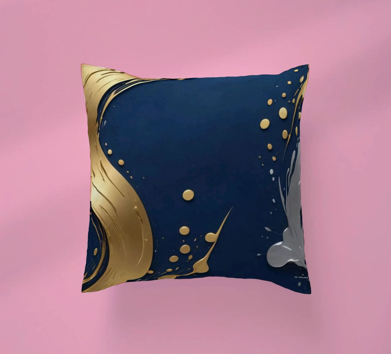 design di sfondo con elementi in oro e argento cuscino da DesignDoodle