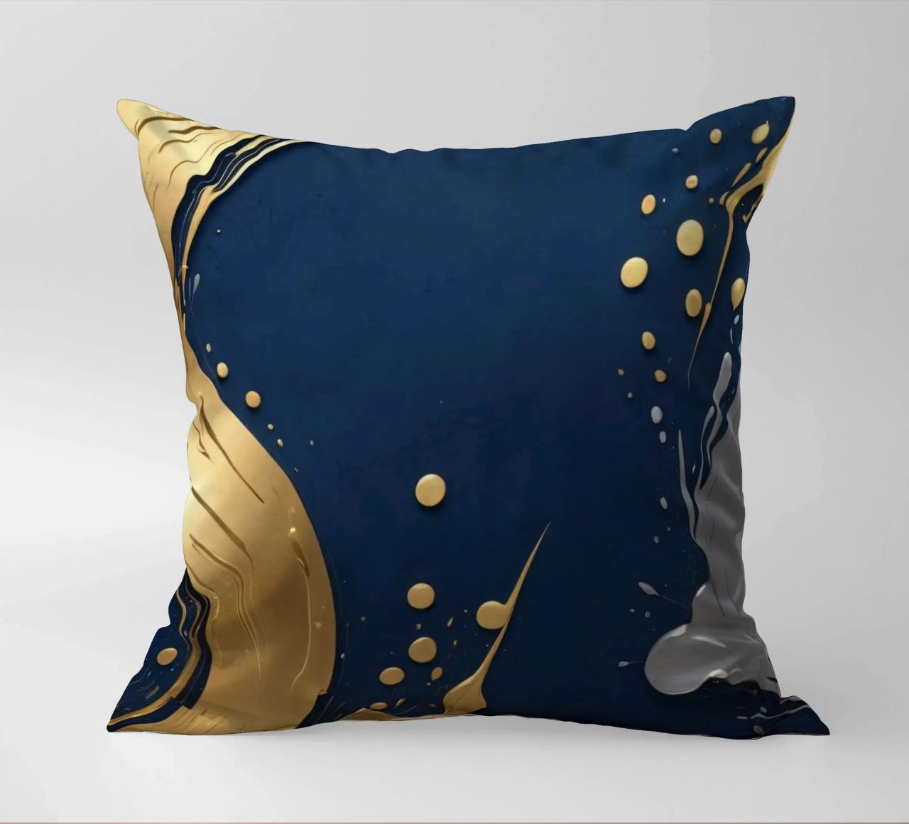 design di sfondo con elementi in oro e argento cuscino da DesignDoodle